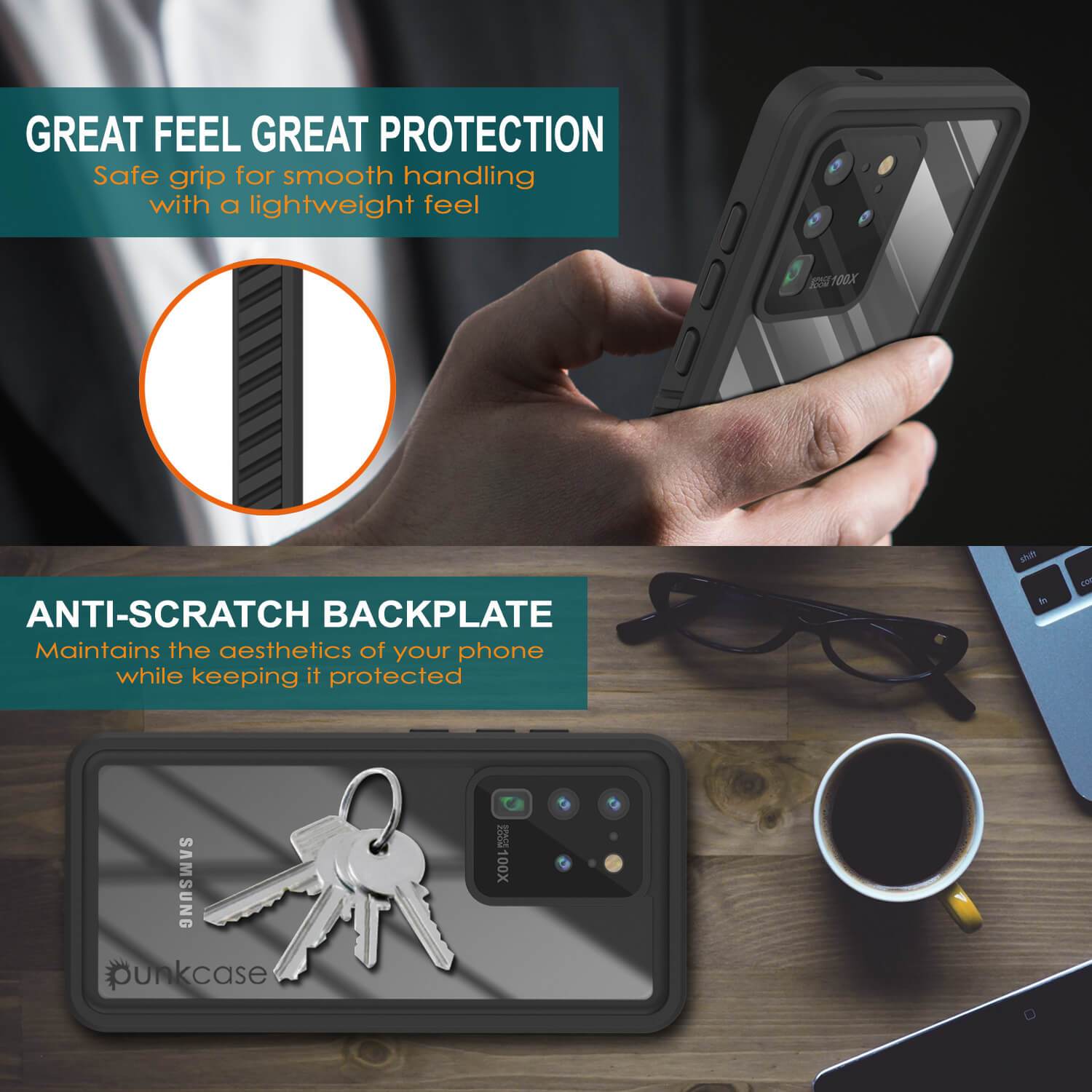 Galaxy S20 Ultra Water/Shockproof [Extreme Series] With Screen Protector Case [Black]