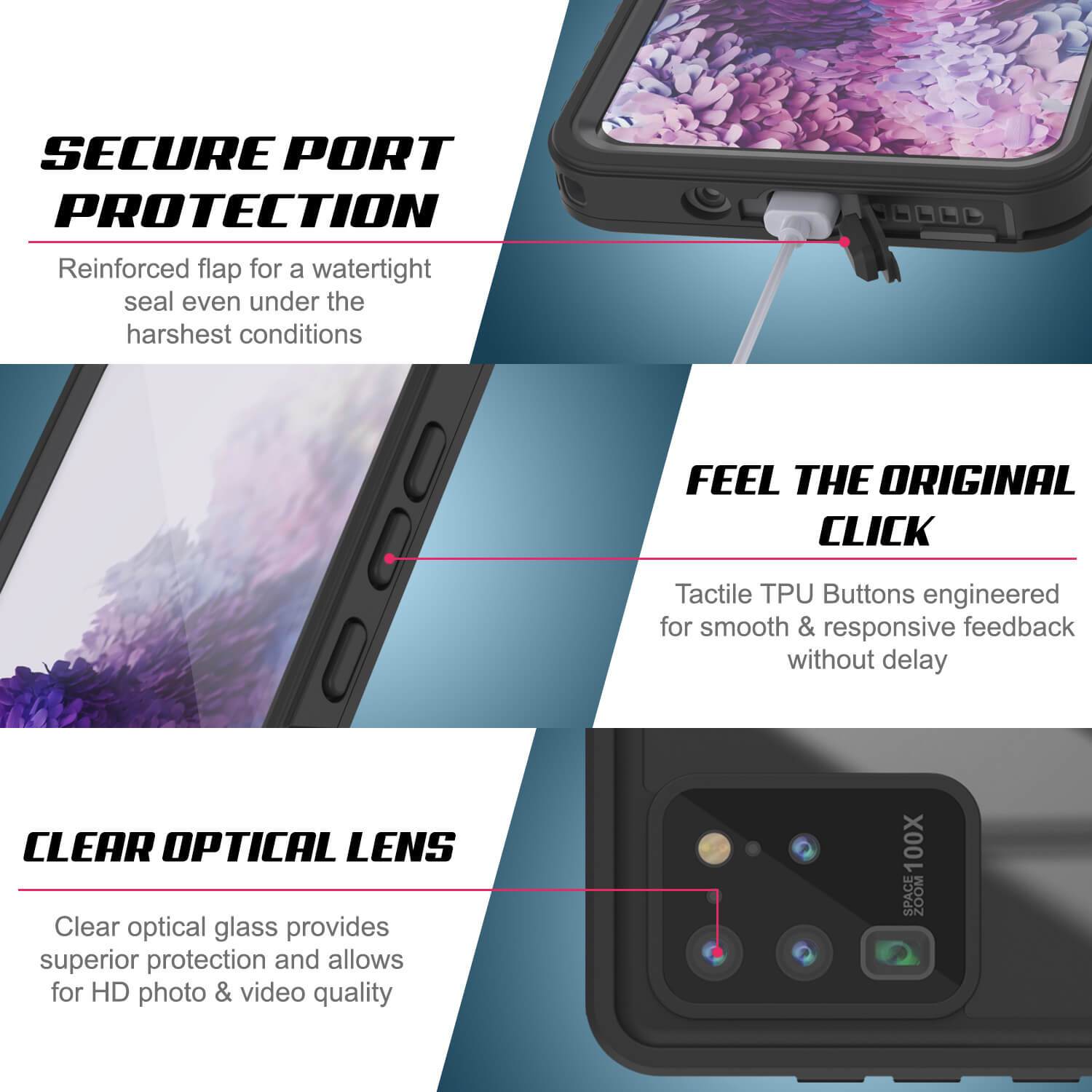 Galaxy S20 Ultra Water/Shockproof [Extreme Series] With Screen Protector Case [Black]