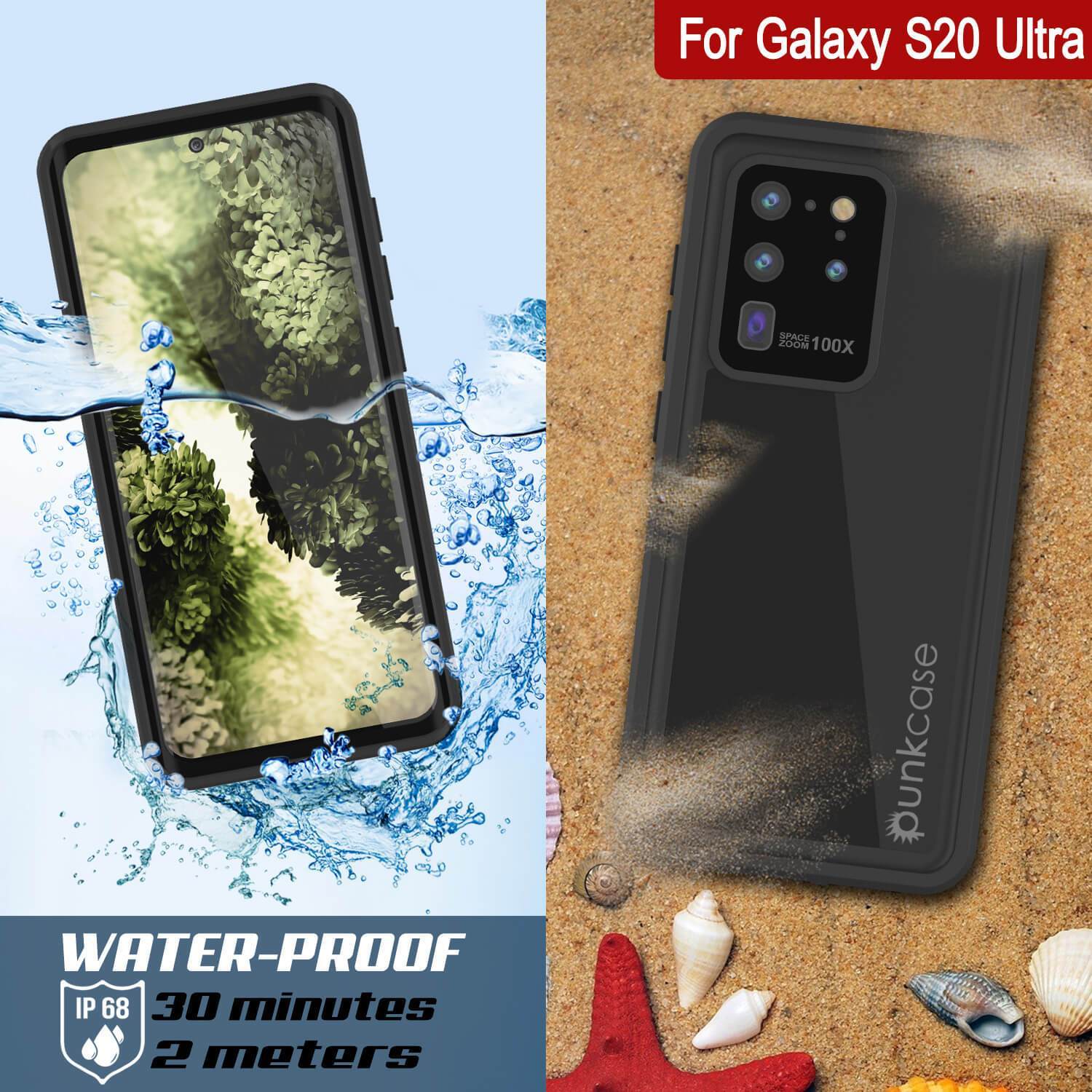 Galaxy S20 Ultra Waterproof Case PunkCase StudStar Purple Thin 6.6ft Underwater IP68 Shock/Snow Proof
