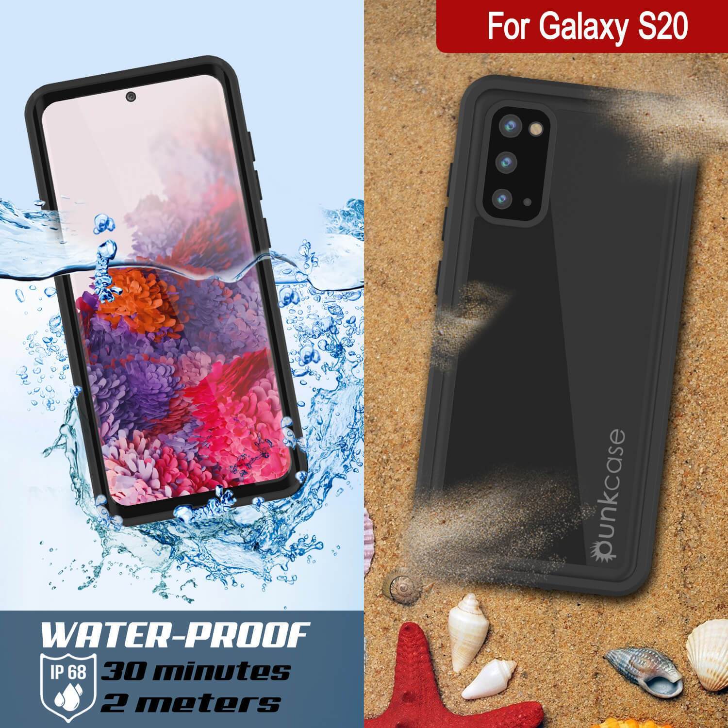 Galaxy S20 Waterproof Case PunkCase StudStar Light Green Thin 6.6ft Underwater IP68 ShockProof