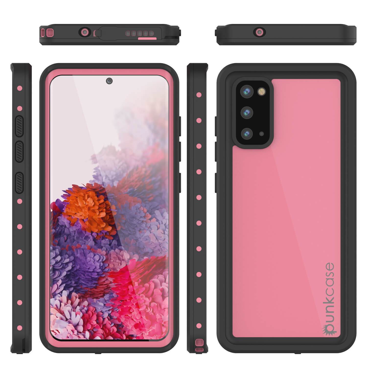 Galaxy S20 Waterproof Case PunkCase StudStar Pink Thin 6.6ft Underwater IP68 Shock/Snow Proof
