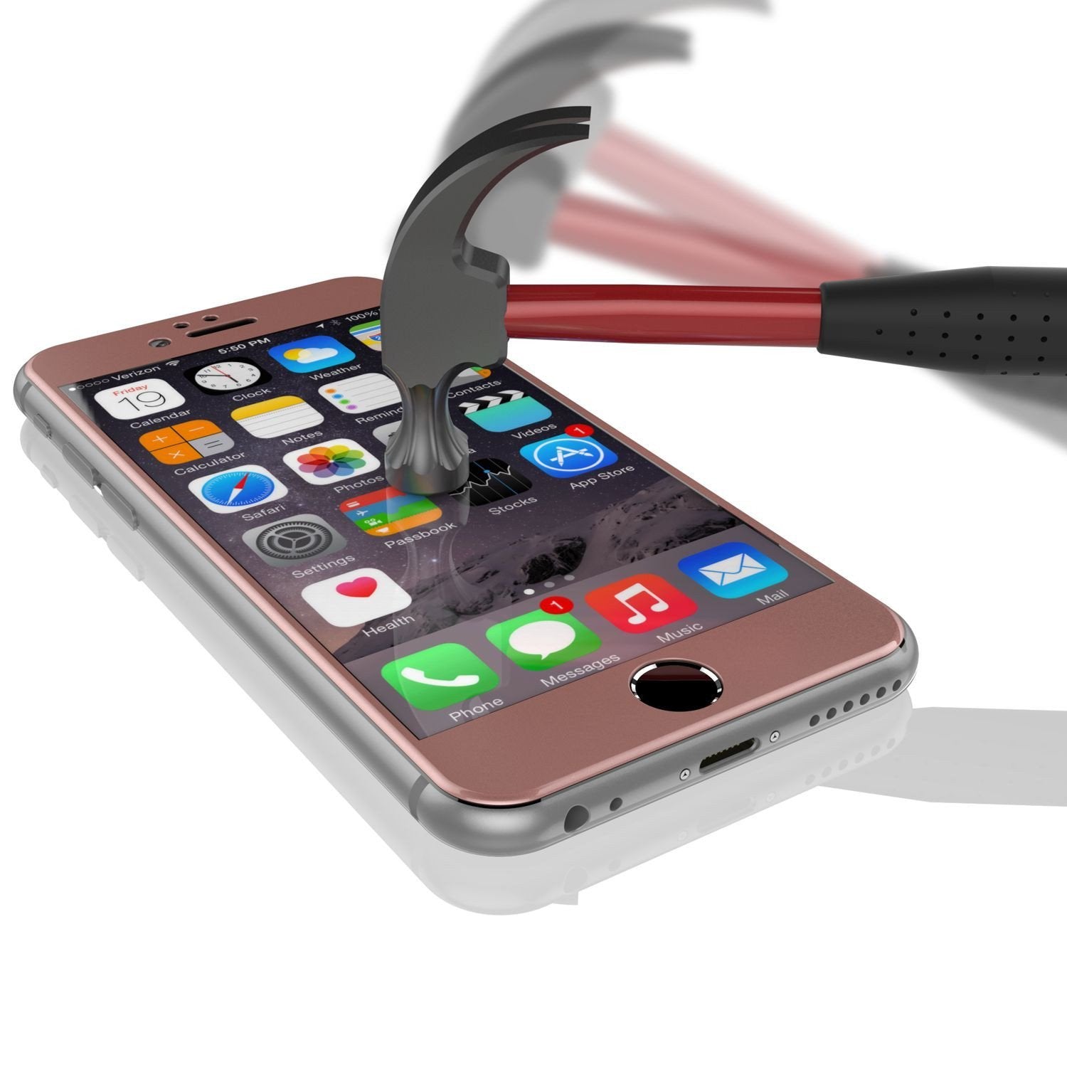 iPhone 6+/6s+ Plus Rose Gold Screen Protector, Punkcase SHIELD Tempered Glass 0.33mm Thick 9H