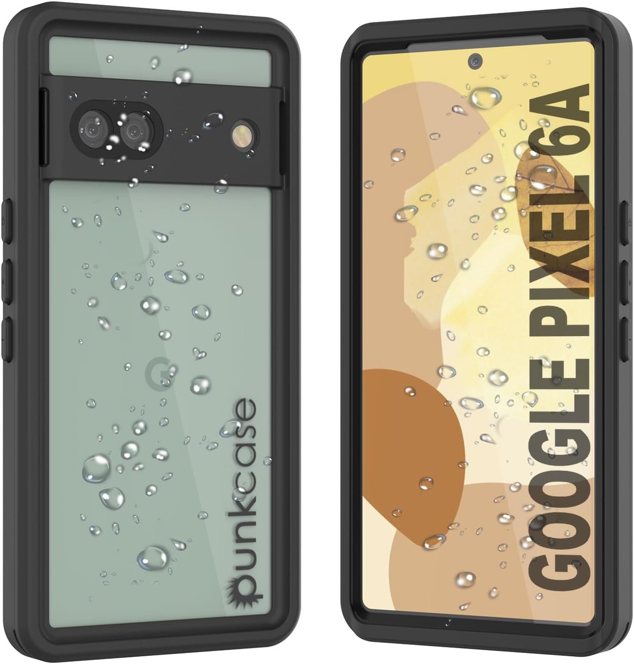 Google Pixel 6a Waterproof IP68 Case, Punkcase [Black] [Extreme Series] [Slim Fit]