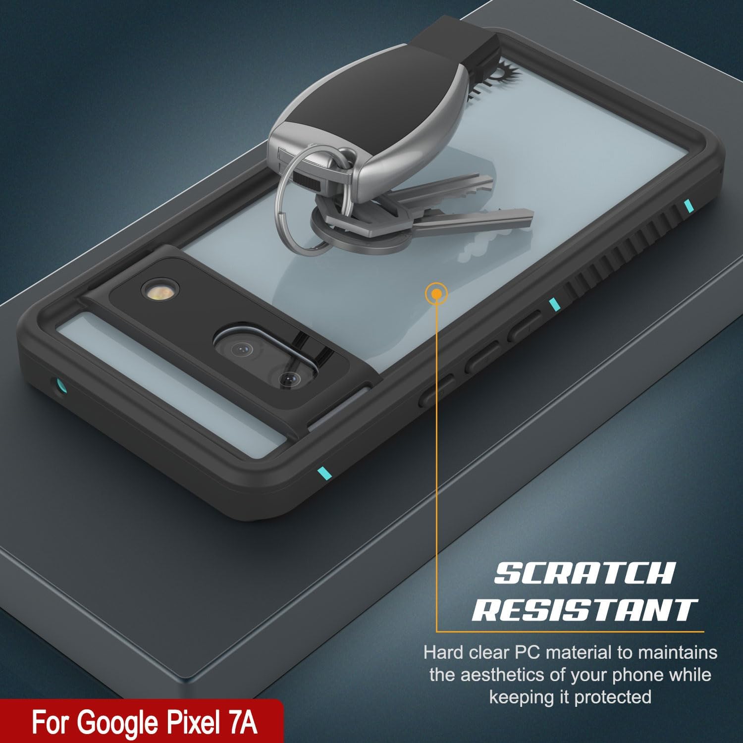 Google Pixel 7a Waterproof IP68 Case, Punkcase [Teal] [Extreme Series] [Slim Fit]