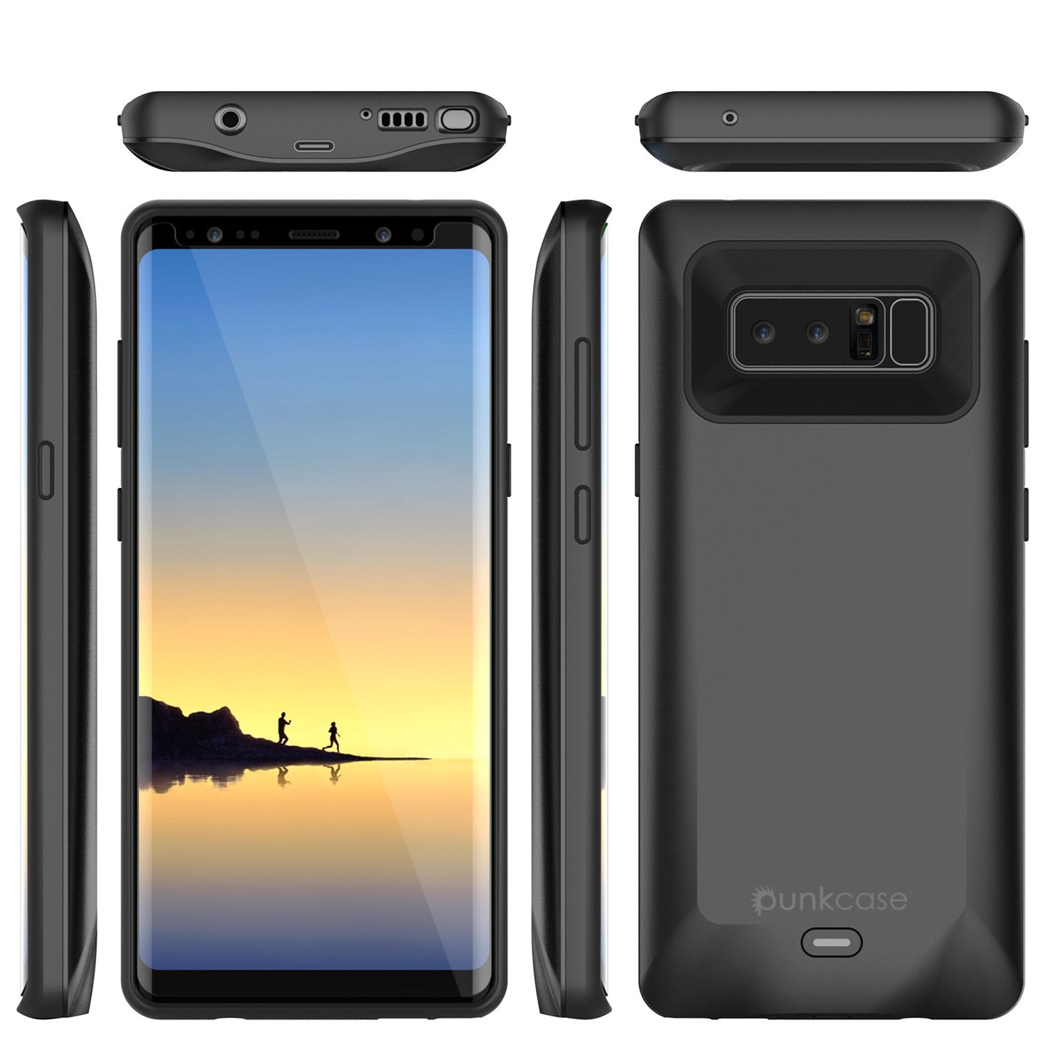 Galaxy Note 8 Battery PunkCase, 5000mAH Charger Case W/USB port, Black