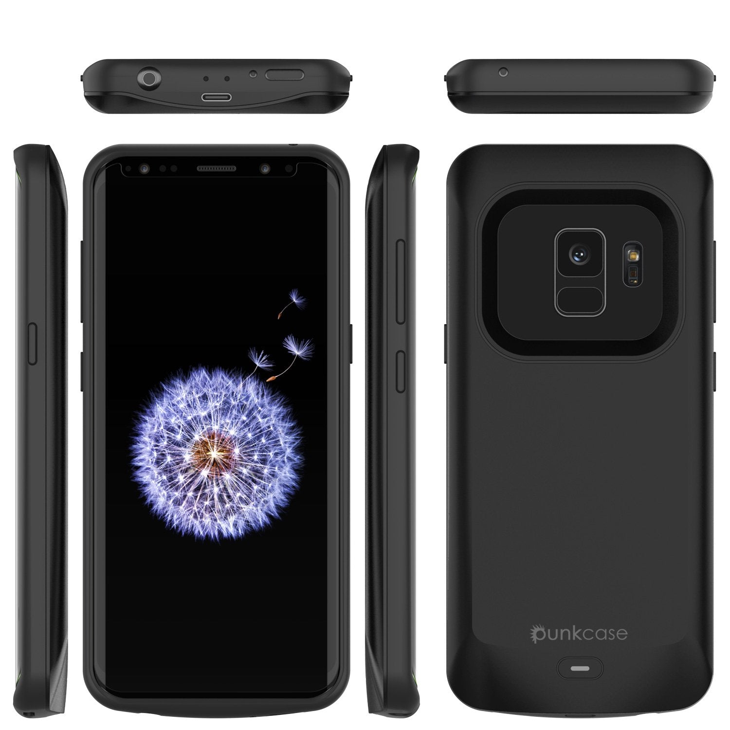 Galaxy S9 Case, PunkJuice 5000mAH Fast Charging Power Bank[Black]