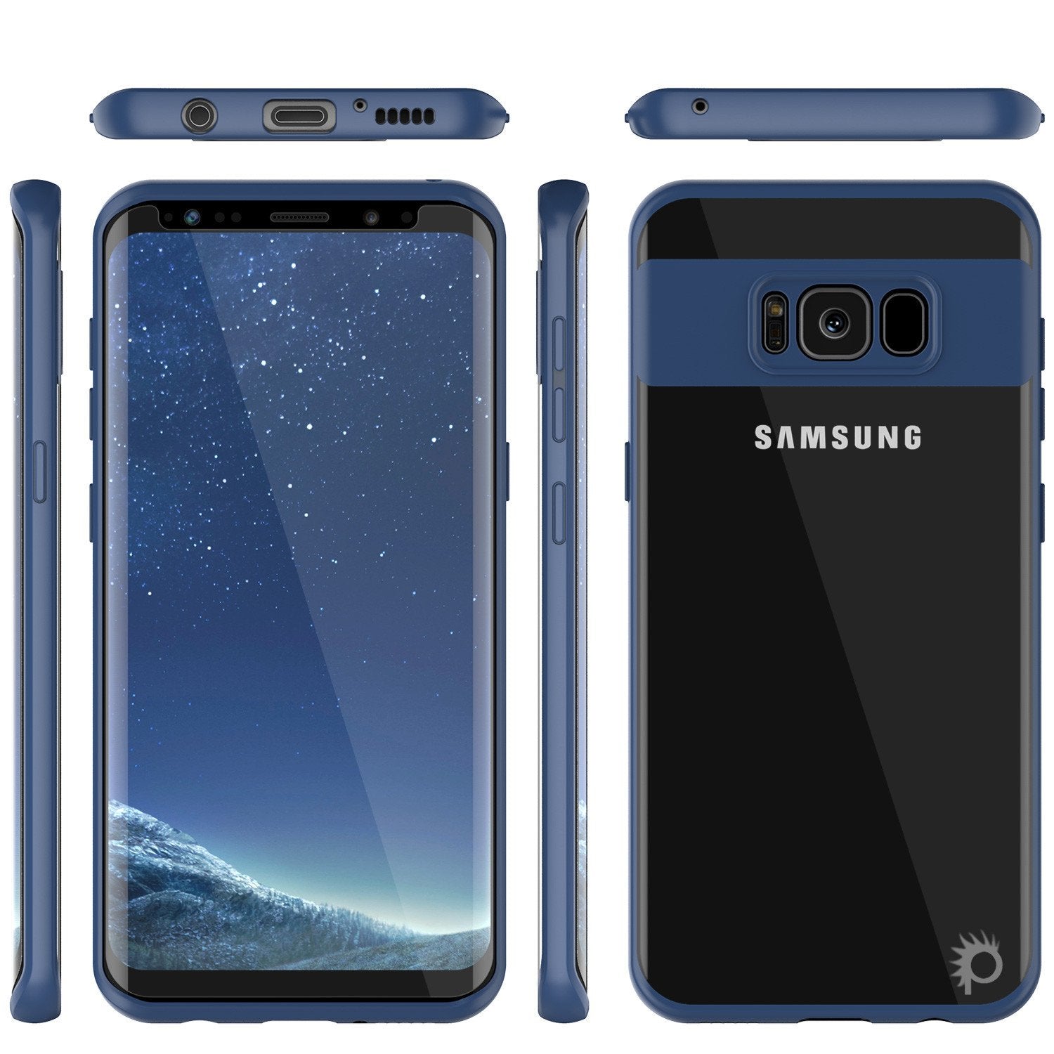 Galaxy S8 Case, Punkcase [MASK Series] [NAVY]