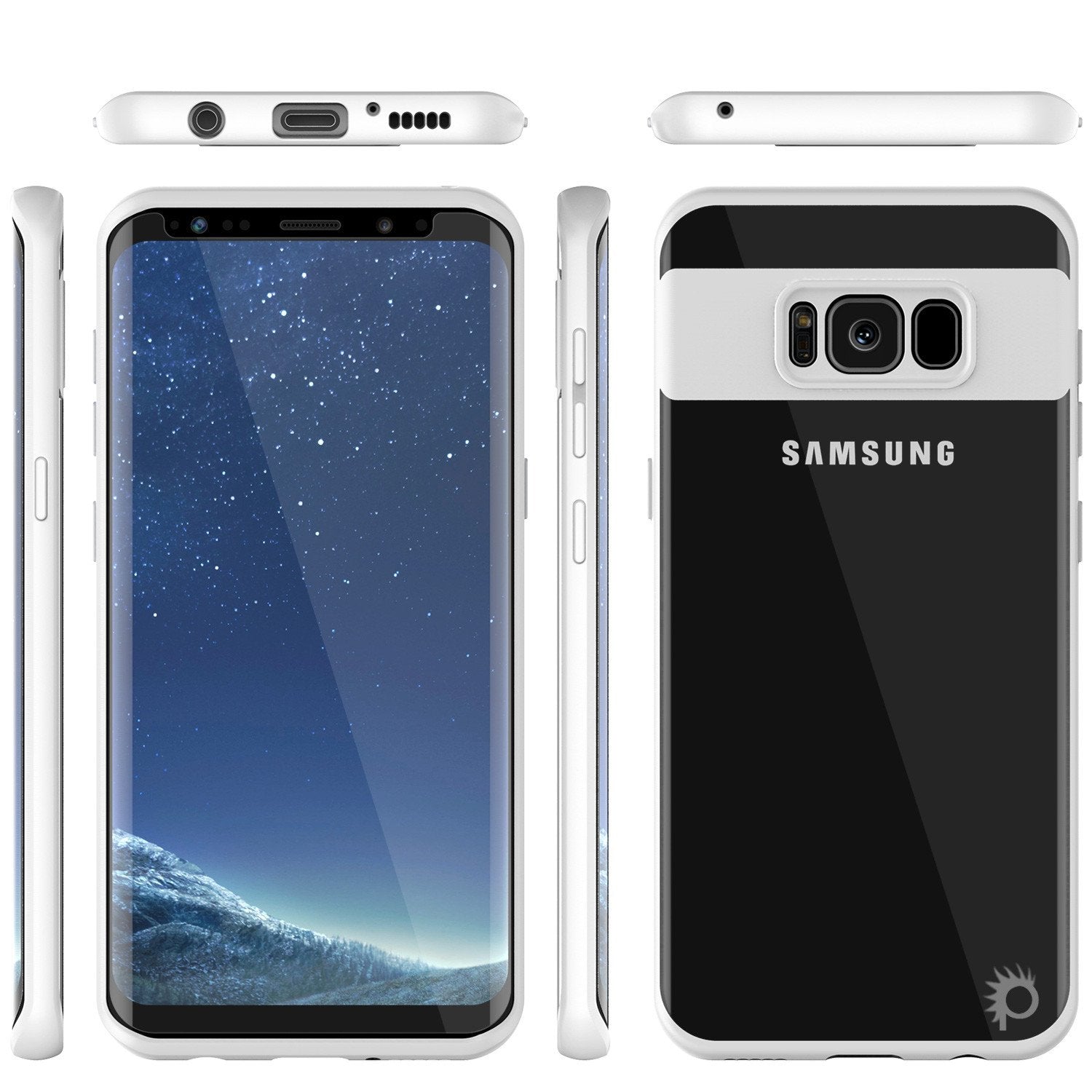 Galaxy S8 Case, Punkcase [MASK Series] [WHITE]