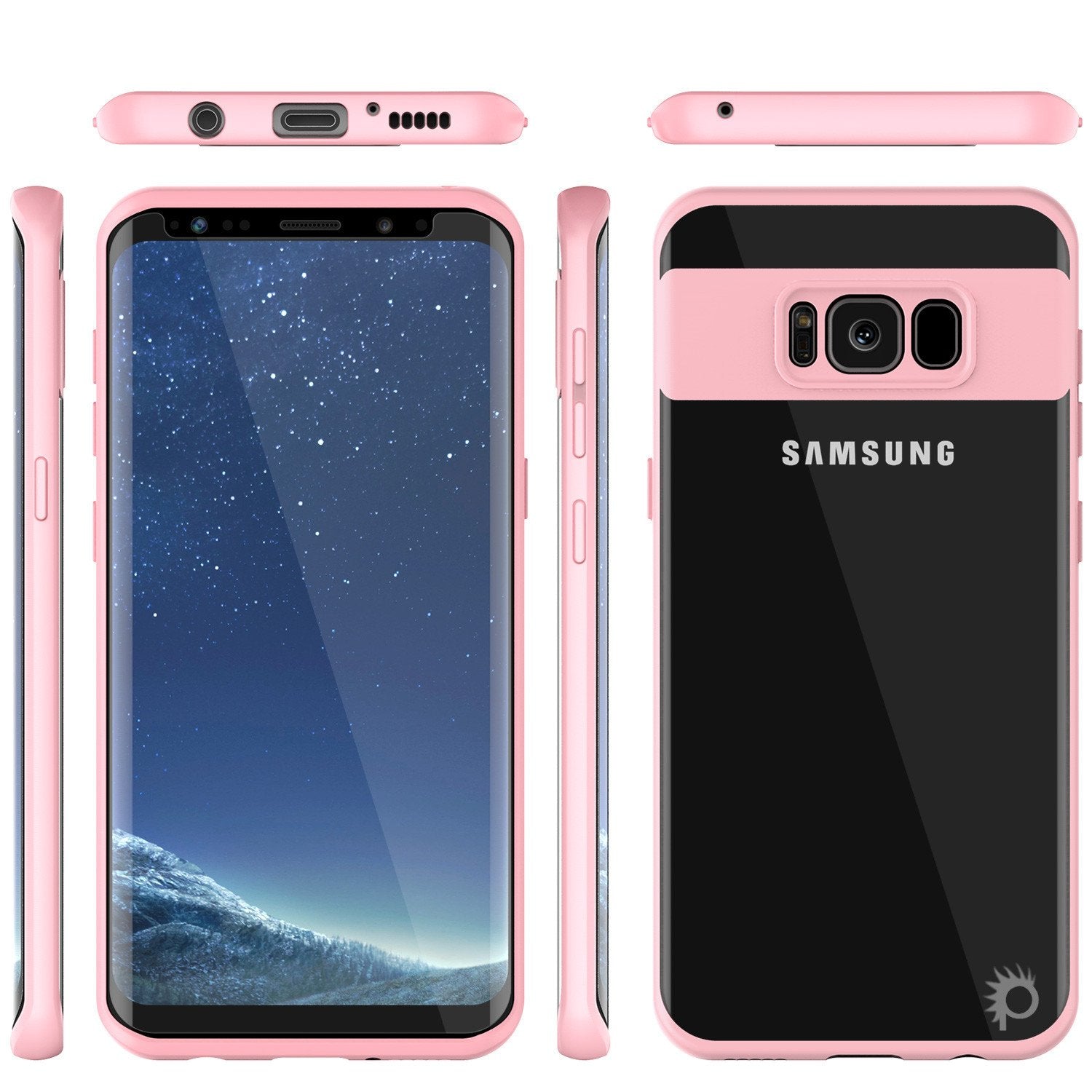 Galaxy S8 Plus Punkcase MASK Series Full Body Dual Layer Cover, PINK
