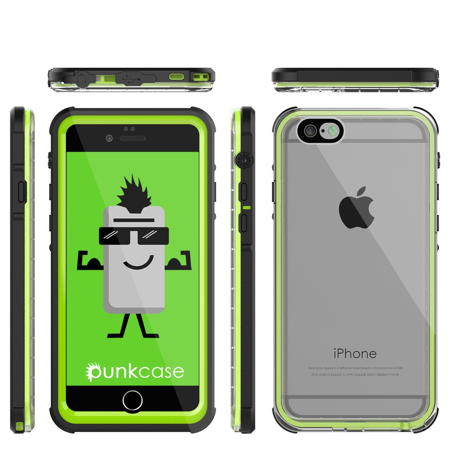 iPhone 6+/6S+ Plus  Waterproof Case, PUNKcase CRYSTAL Light Green  W/ Attached Screen Protector