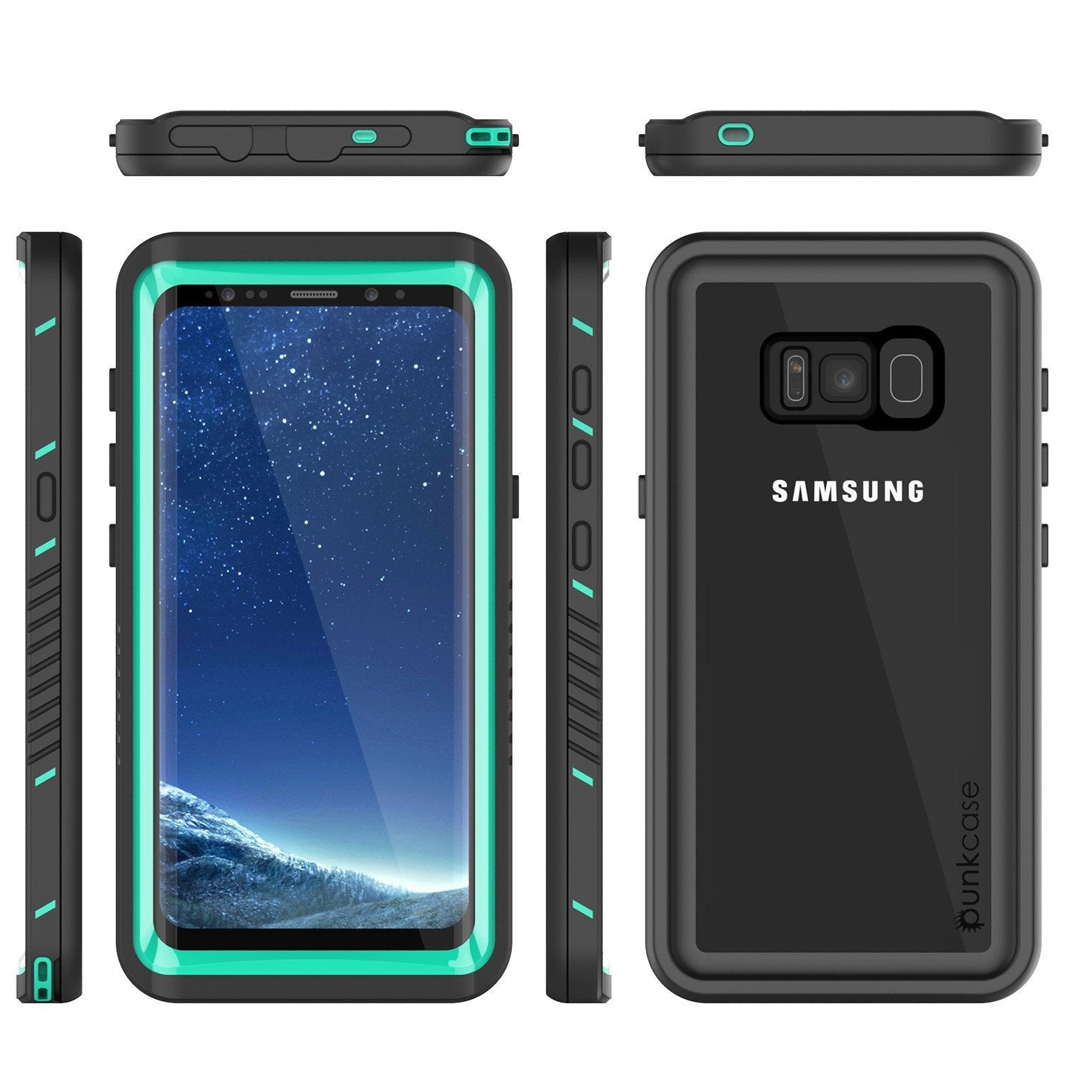 GGalaxy S8 Punkcase [Extreme Series] Slim Fit Armor Cover [Teal]