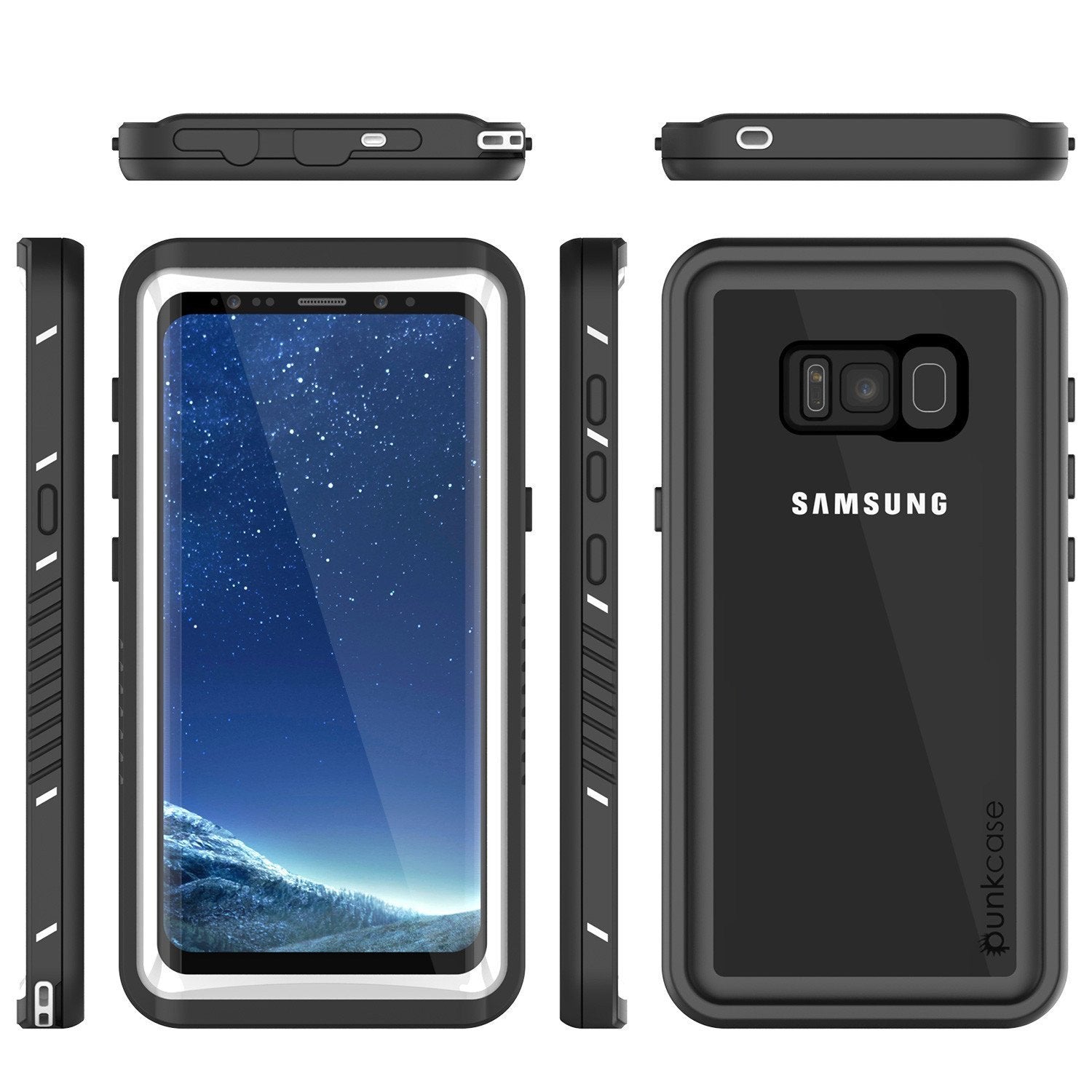 Galaxy S8 Punkcase [Extreme Series] Slim Fit Armor Cover [White]