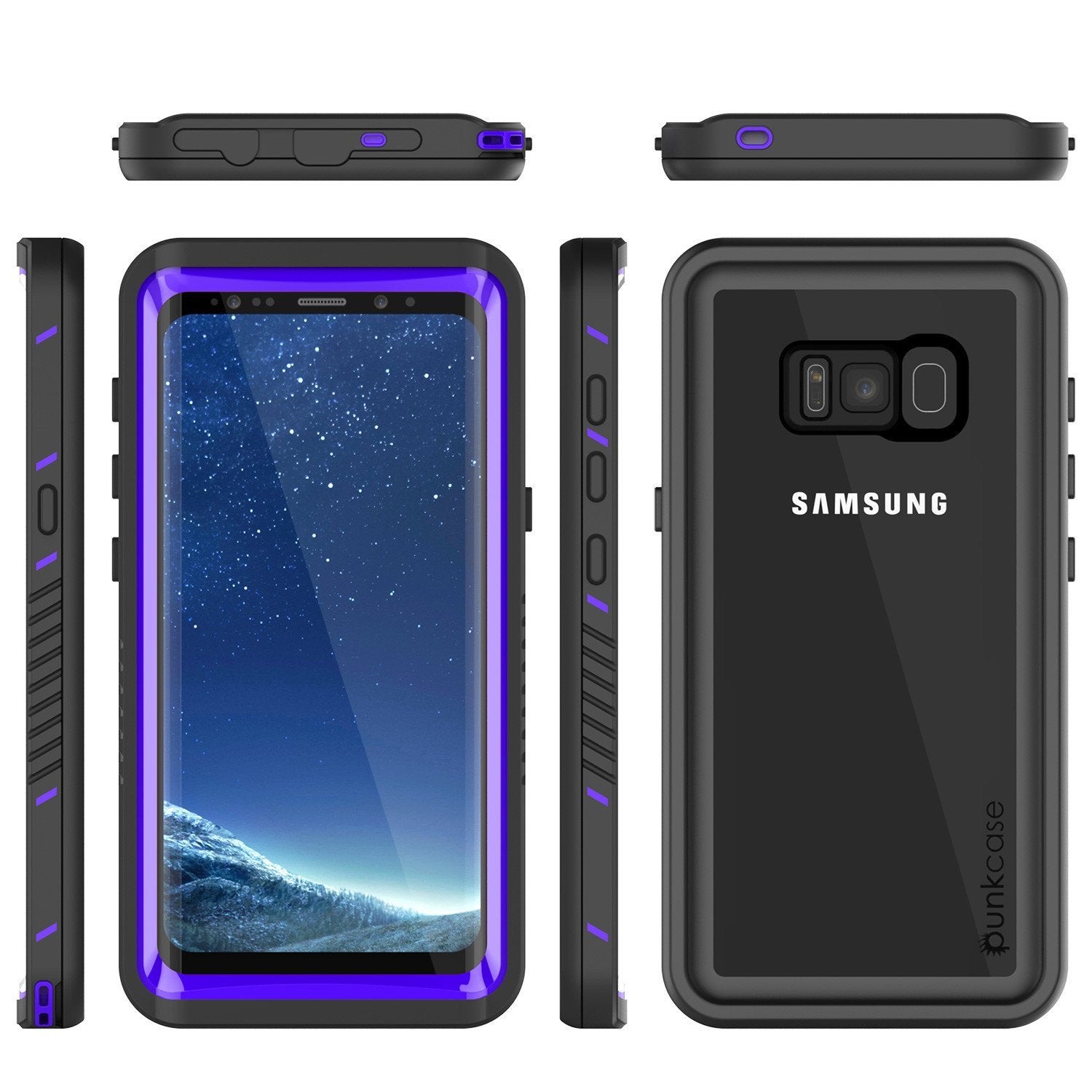 Galaxy S8 Punkcase [Extreme Series] Slim Fit Armor Cover [Purple]