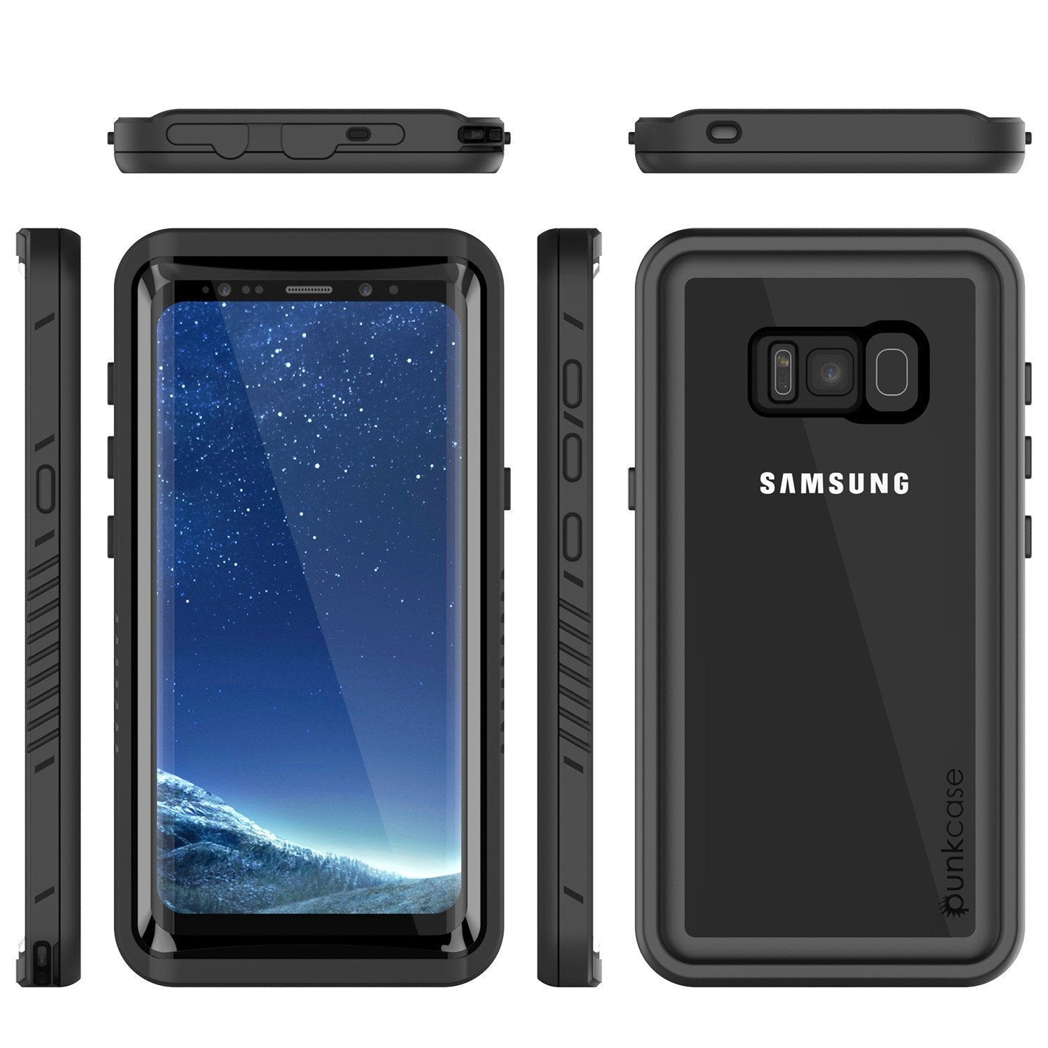 Galaxy S8 Plus Punkcase [Extreme Series] Slim Fit Armor Cover [Black]