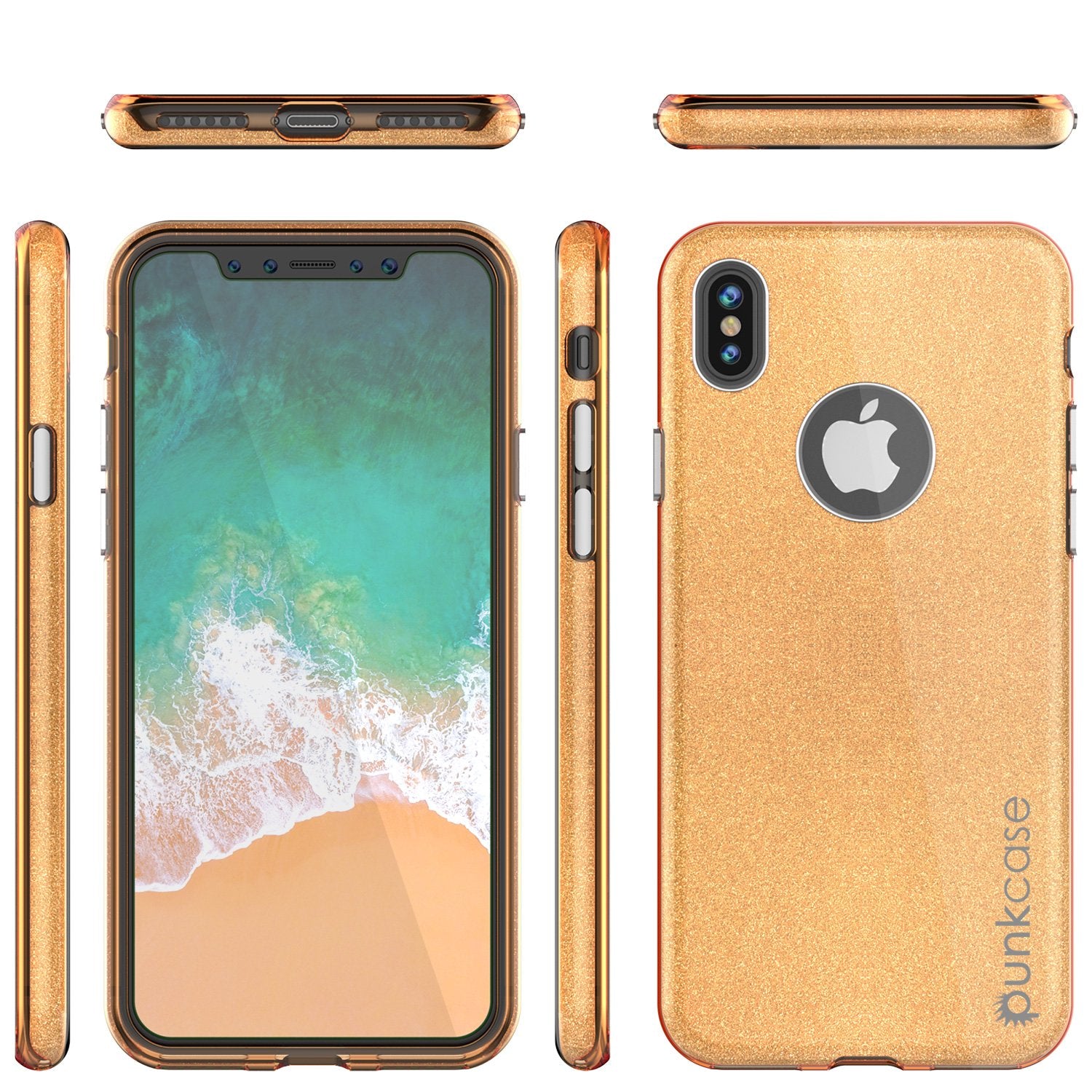 iPhone X Case, Punkcase Galactic 2.0 Series Ultra Slim Cover [Gold]