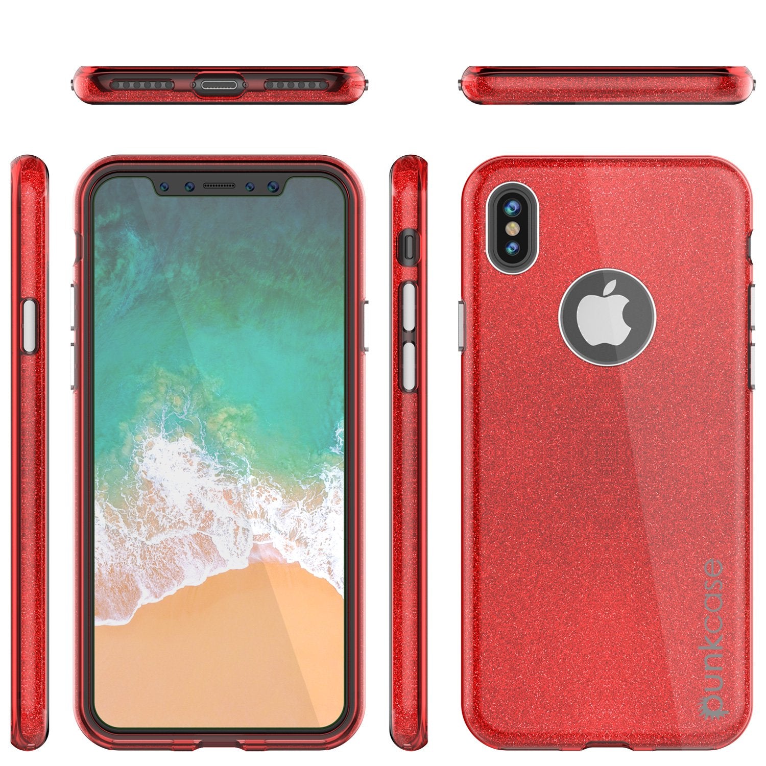 iPhone X Case, Punkcase Galactic 2.0 Series Ultra Slim Cover [Red]