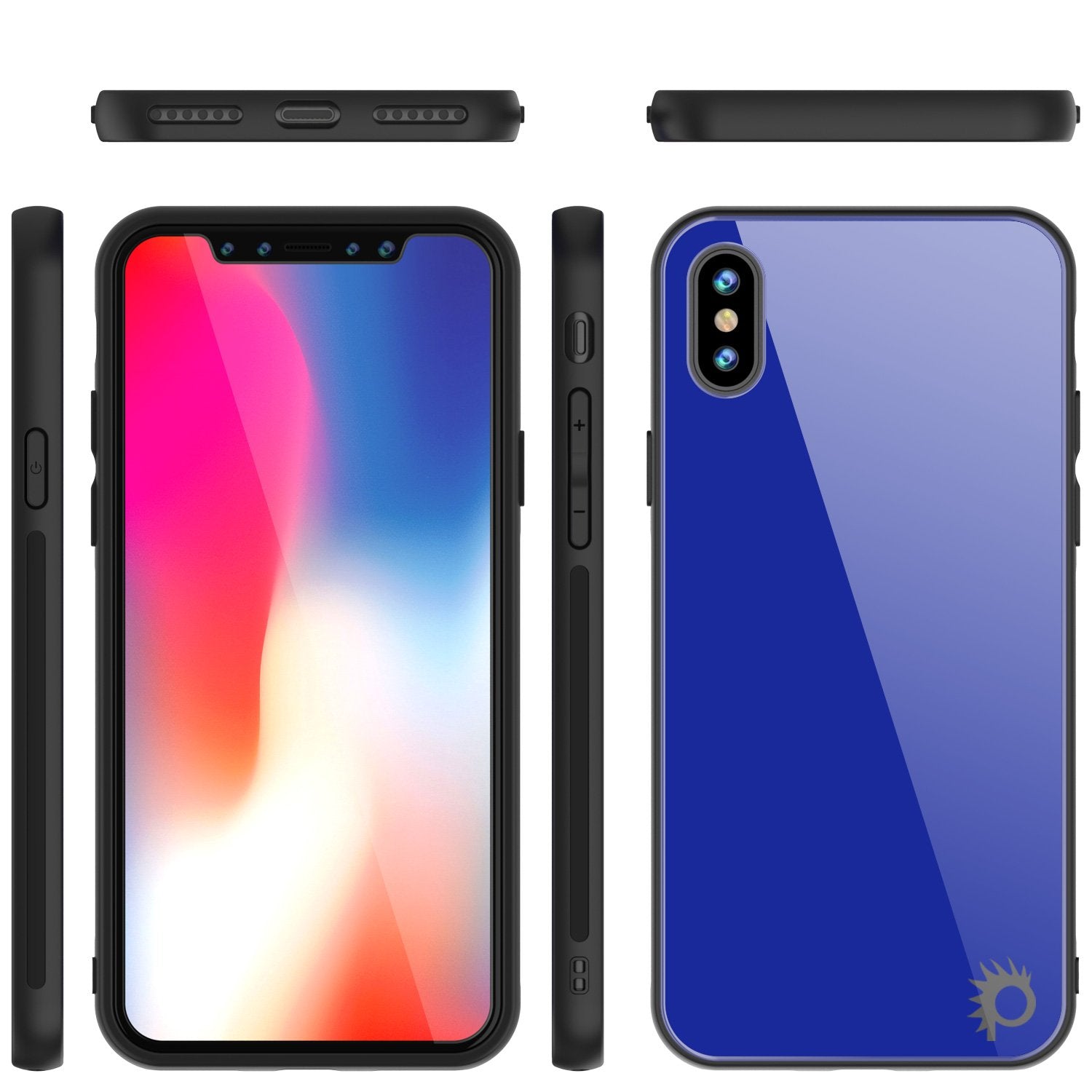 iPhone X Case, Punkcase GlassShield Ultra Thin Protectiv Cover, BLUE