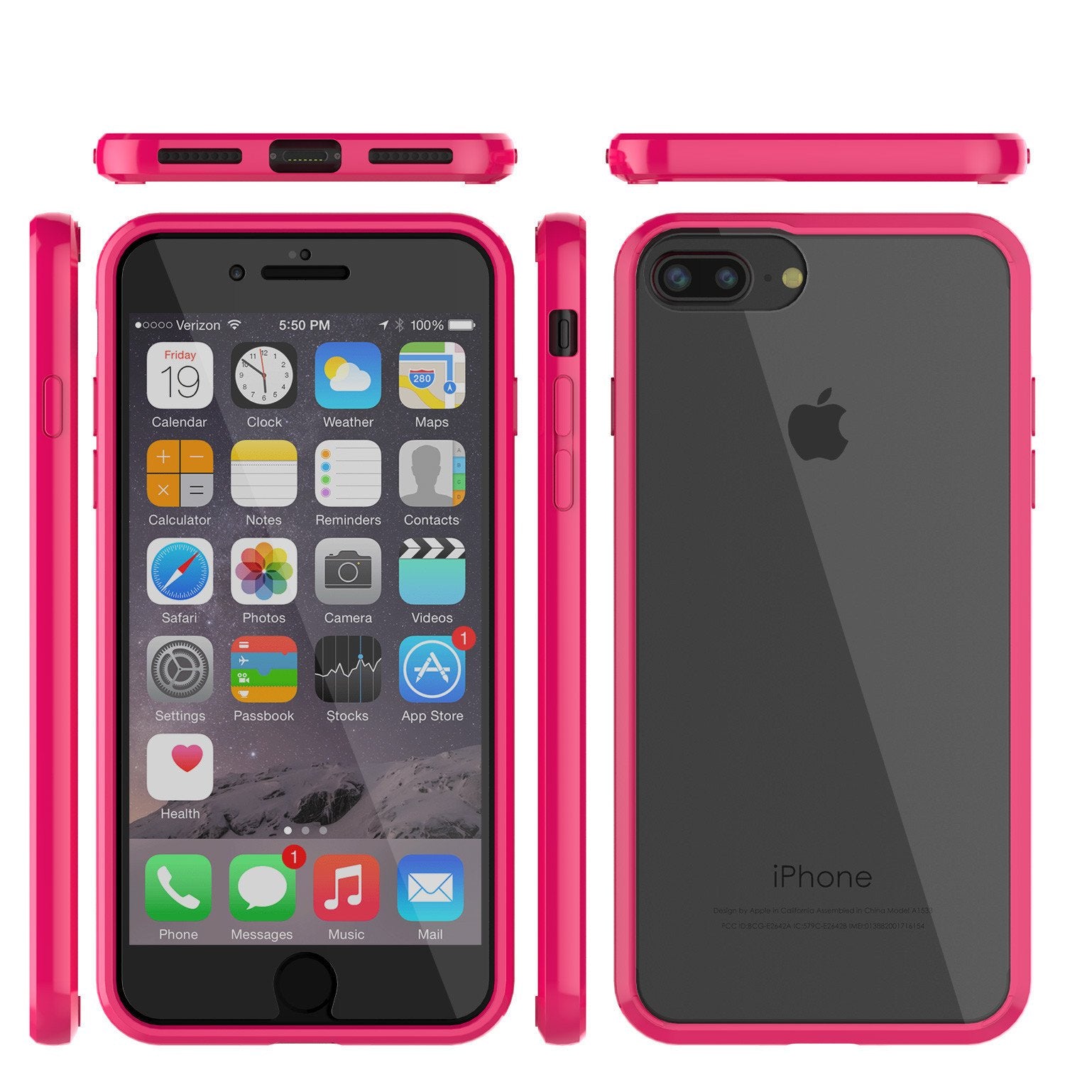 iPhone 7+ Plus Case Punkcase® LUCID 2.0 Pink Series for Apple iPhone 7+ Plus Slim | Slick Frame Lifetime Warranty Exchange
