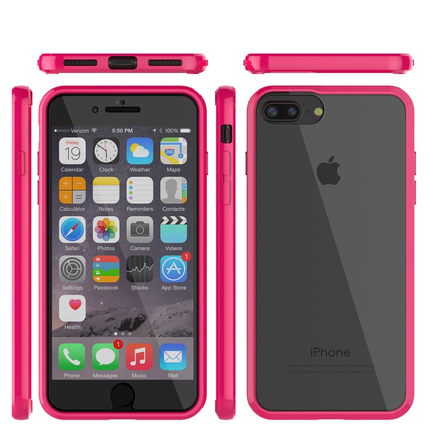 iPhone 7 Case Punkcase® LUCID 2.0 Pink Series for Apple iPhone 7 Slim | Slick Frame Lifetime Warranty Exchange