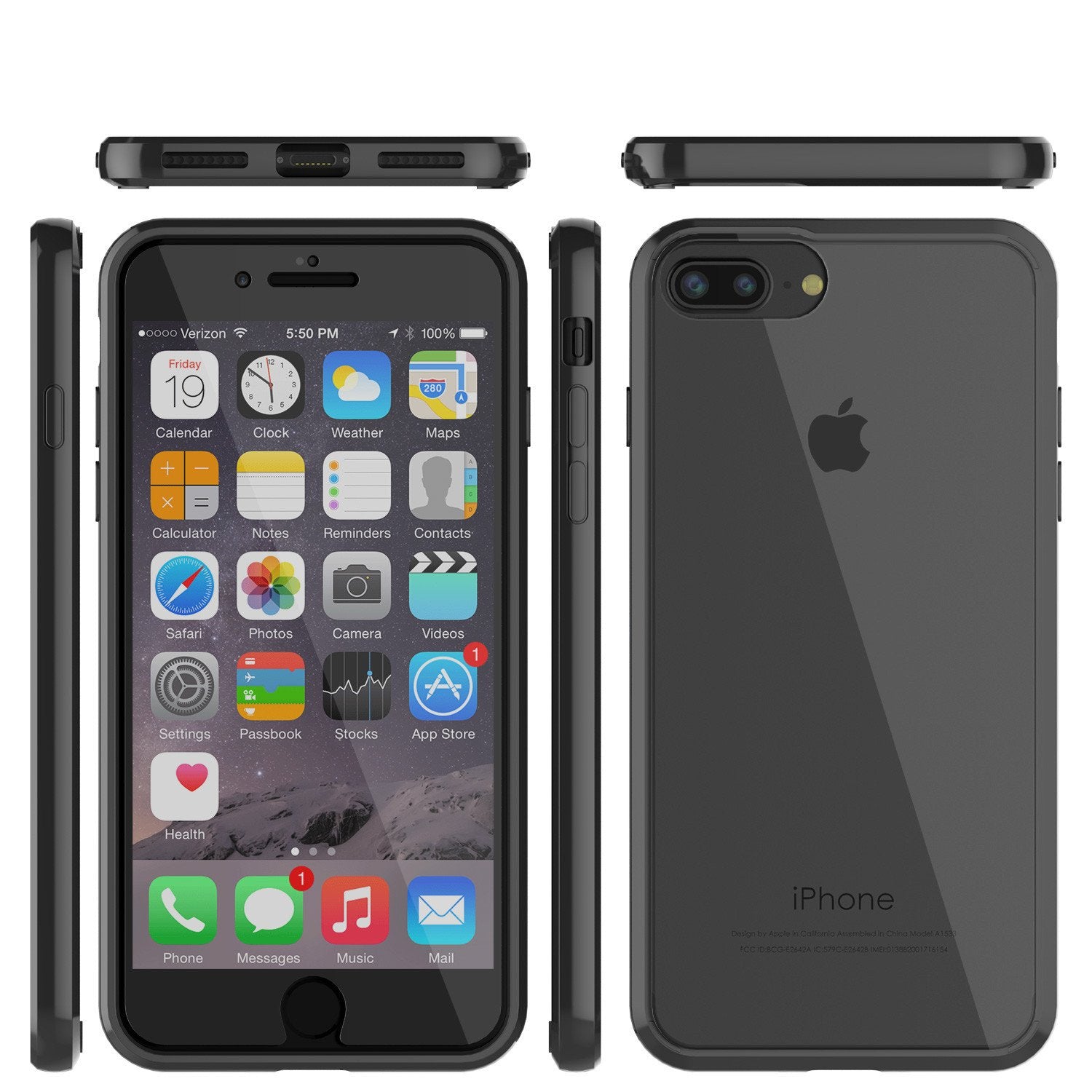 iPhone 7+ Plus Case Punkcase® LUCID 2.0 Black Series for Apple iPhone 7+ Plus Slim | Slick Frame Lifetime Warranty Exchange