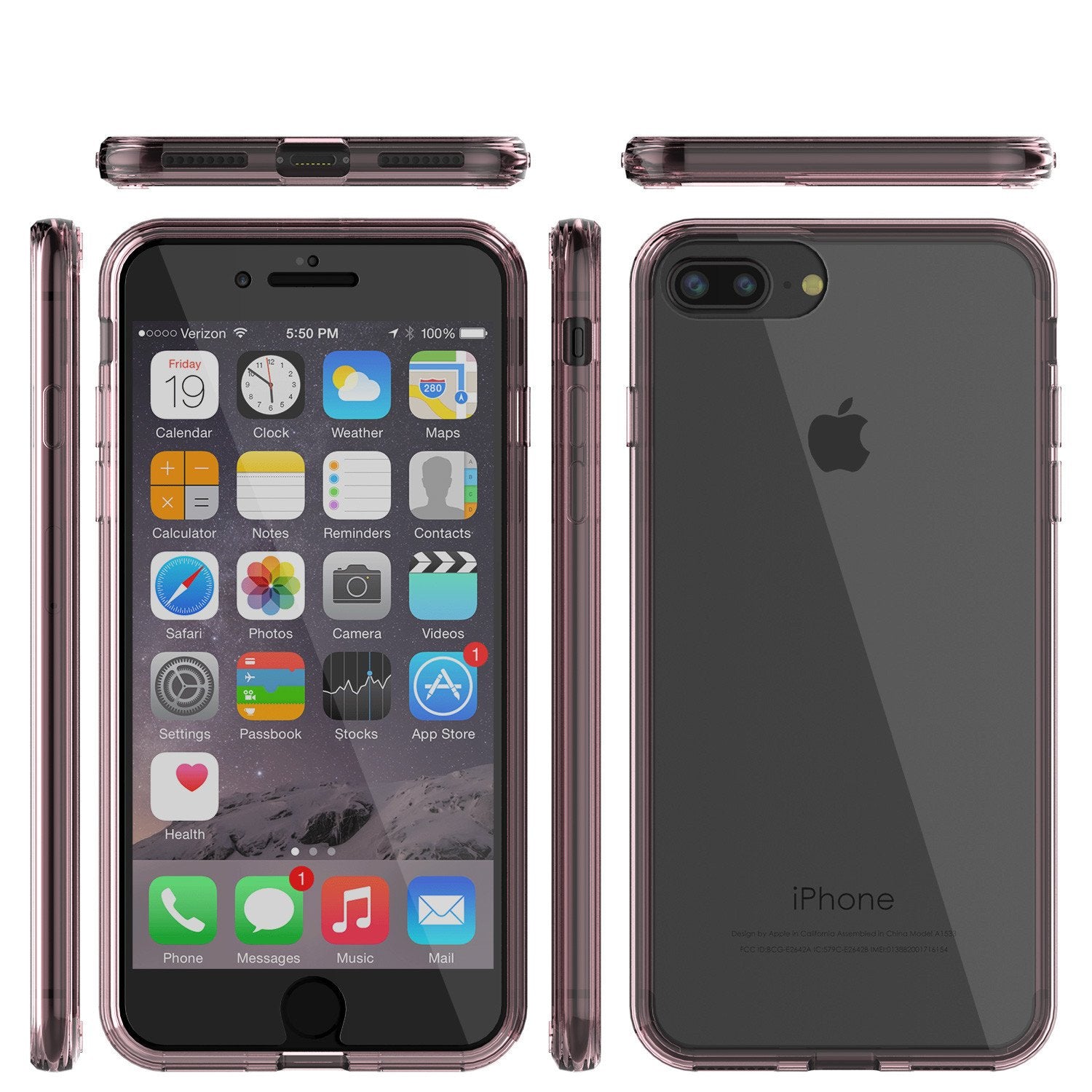 iPhone 7 Case Punkcase® LUCID 2.0 Crystal Pink Series for Apple iPhone 7 Slim | Slick Frame Lifetime Warranty Exchange