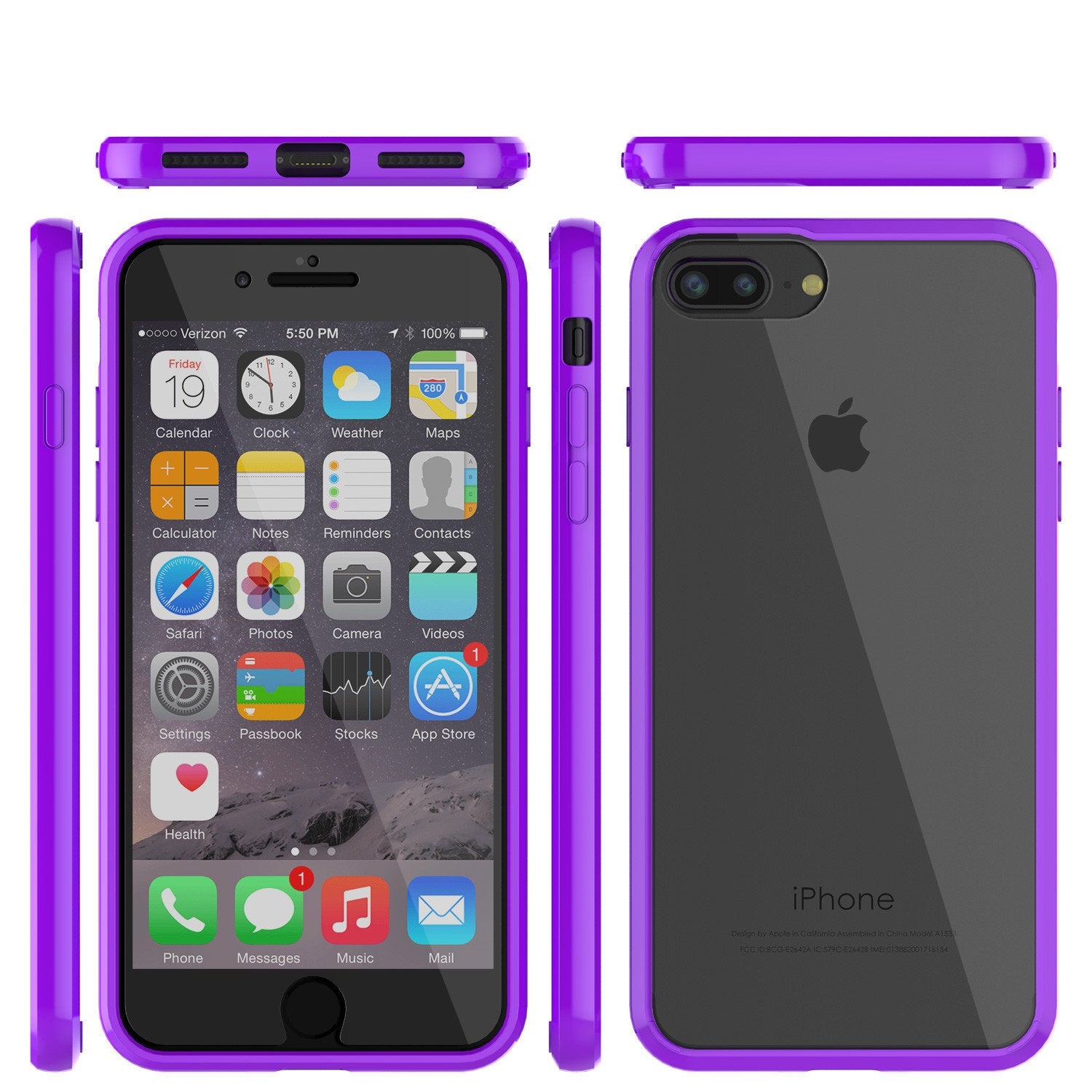 iPhone 7 Case Punkcase® LUCID 2.0 Puplre Series for Apple iPhone 7 Slim | Slick Frame Lifetime Warranty Exchange