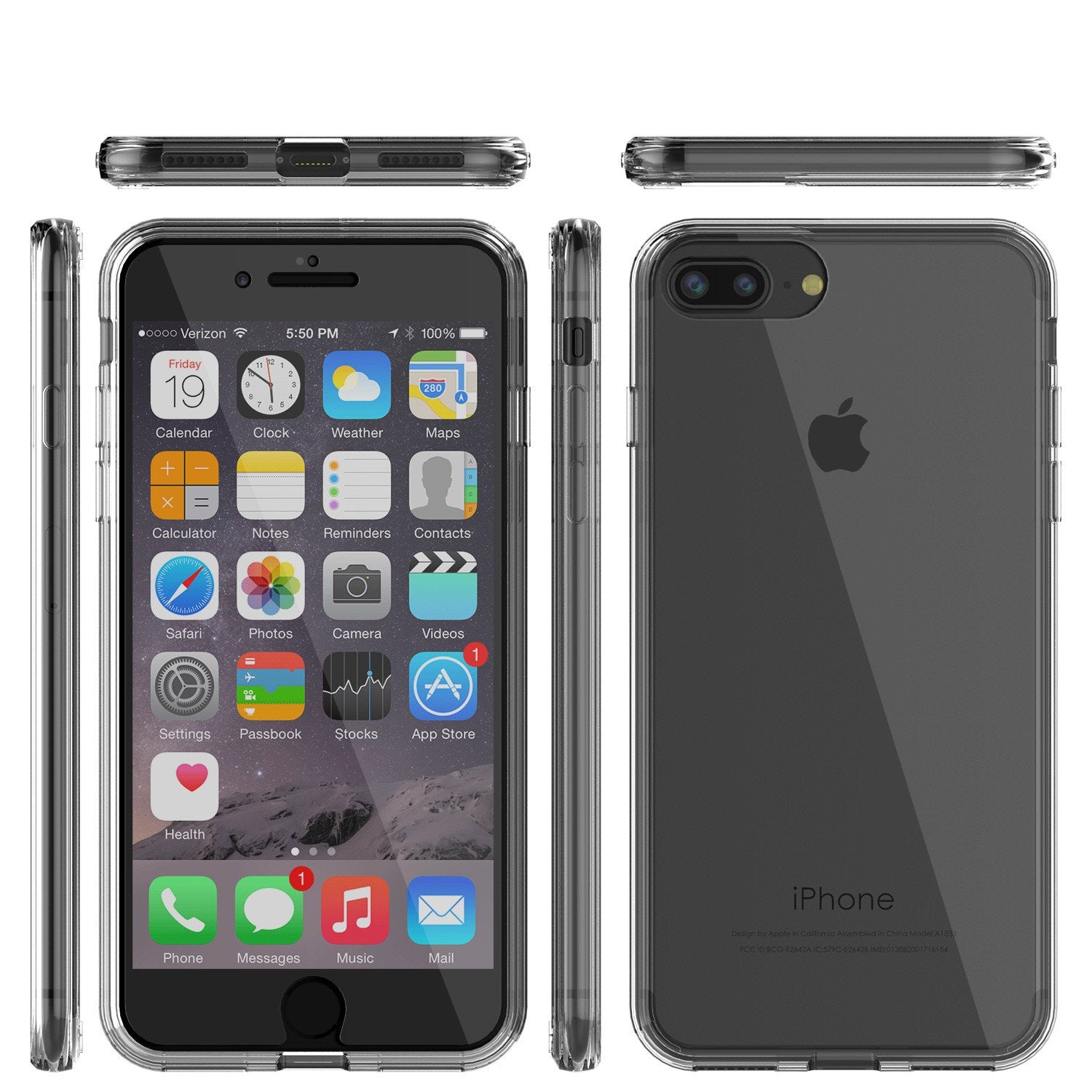 iPhone 7 Case Punkcase® LUCID 2.0 Clear Series Series w/ PUNK SHIELD Screen Protector | Ultra Fit