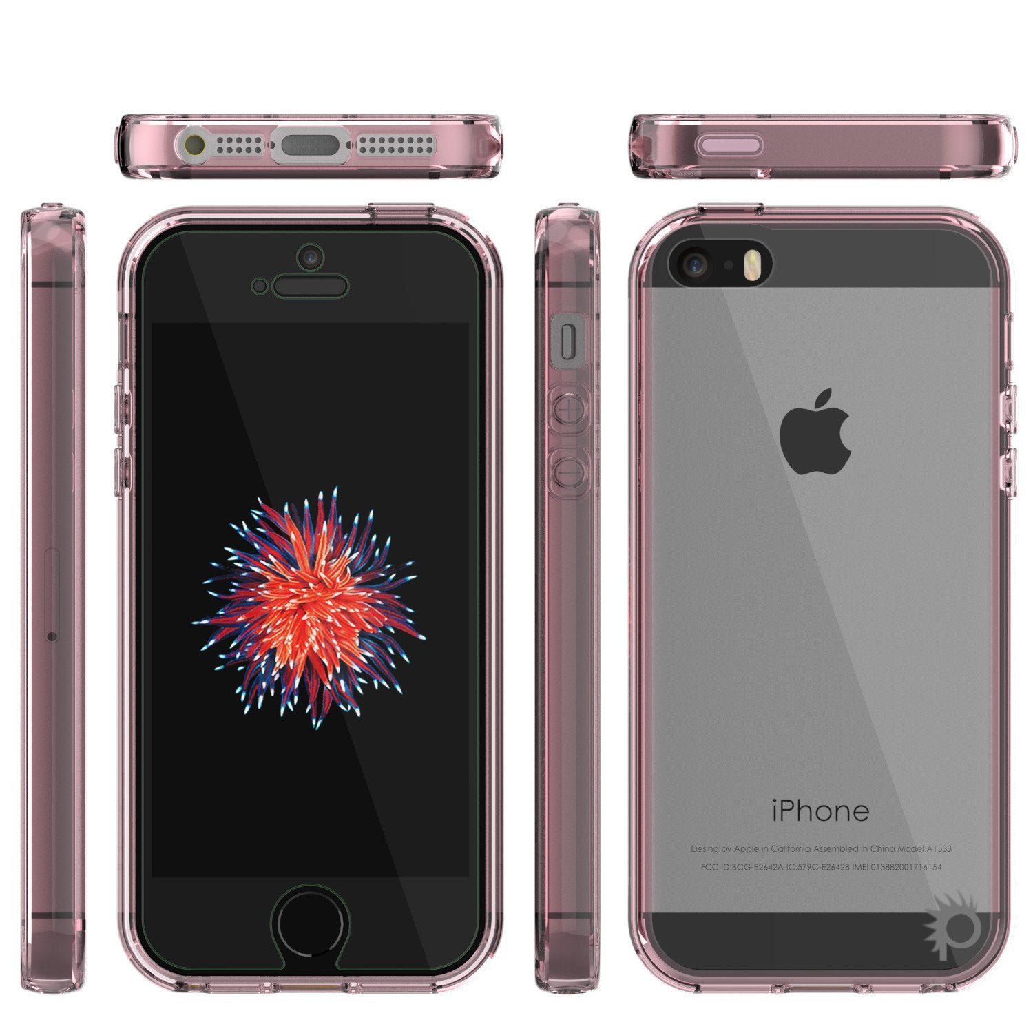 iPhone SE/5S/5 Case Punkcase® LUCID 2.0 Crystal Pink Series w/ PUNK SHIELD Screen Protector | Ultra Fit