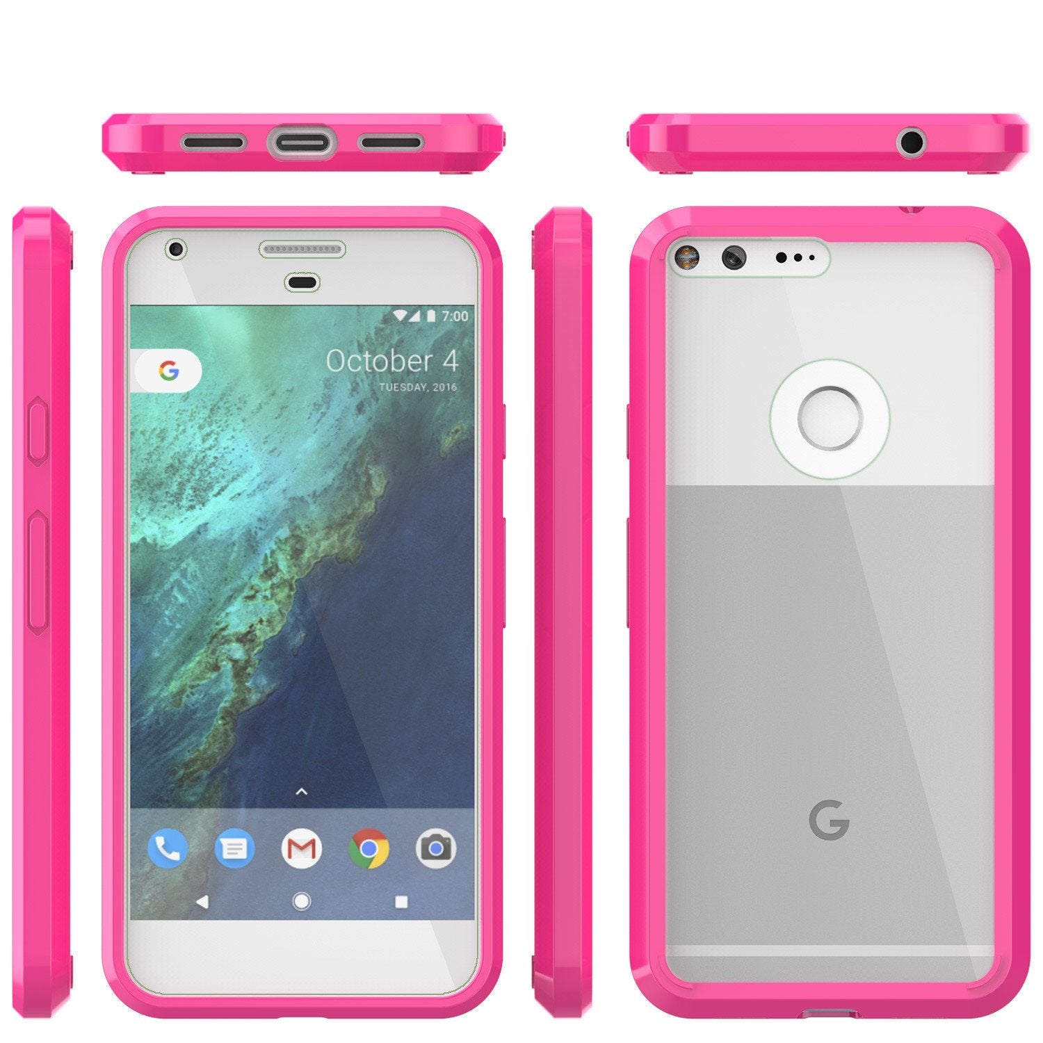 Google Pixel XL Case Punkcase® LUCID 2.0 Pink Series w/ PUNK SHIELD Glass Screen Protector | Ultra Fit