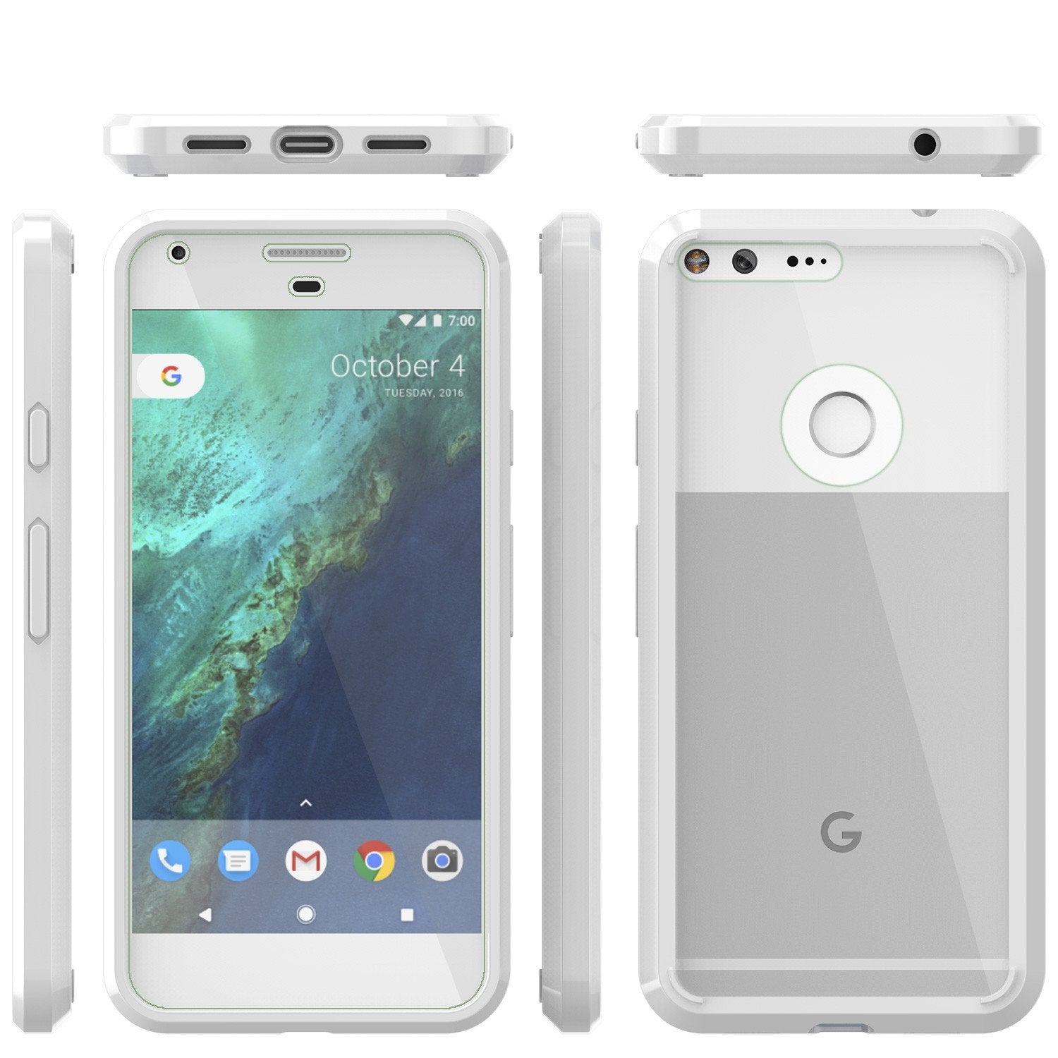 Google Pixel Case Punkcase® LUCID 2.0 White Series w/ PUNK SHIELD Glass Screen Protector | Ultra Fit