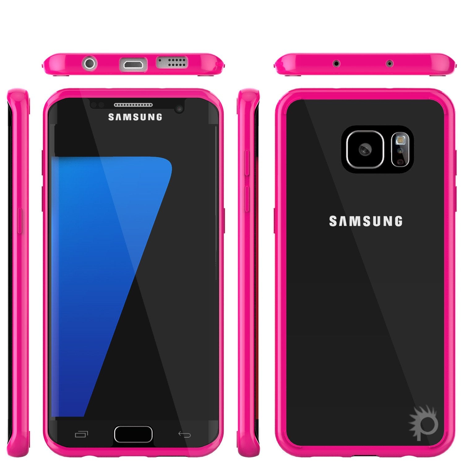 S7 Edge Case Punkcase® LUCID 2.0 Pink Series w/ PUNK SHIELD Screen Protector | Ultra Fit