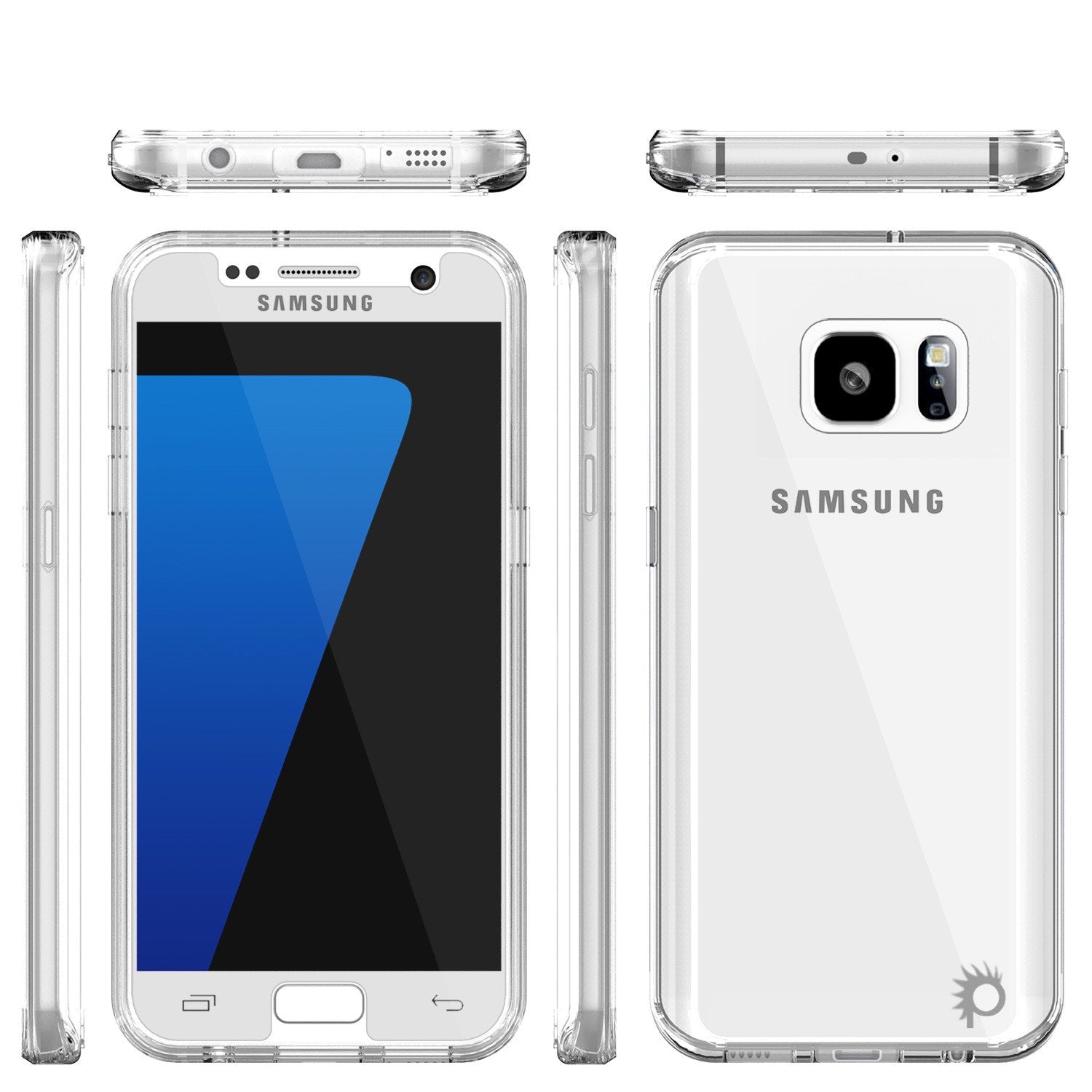 S7 Case Punkcase® LUCID 2.0 Clear Series w/ PUNK SHIELD Glass Screen Protector | Ultra Fit