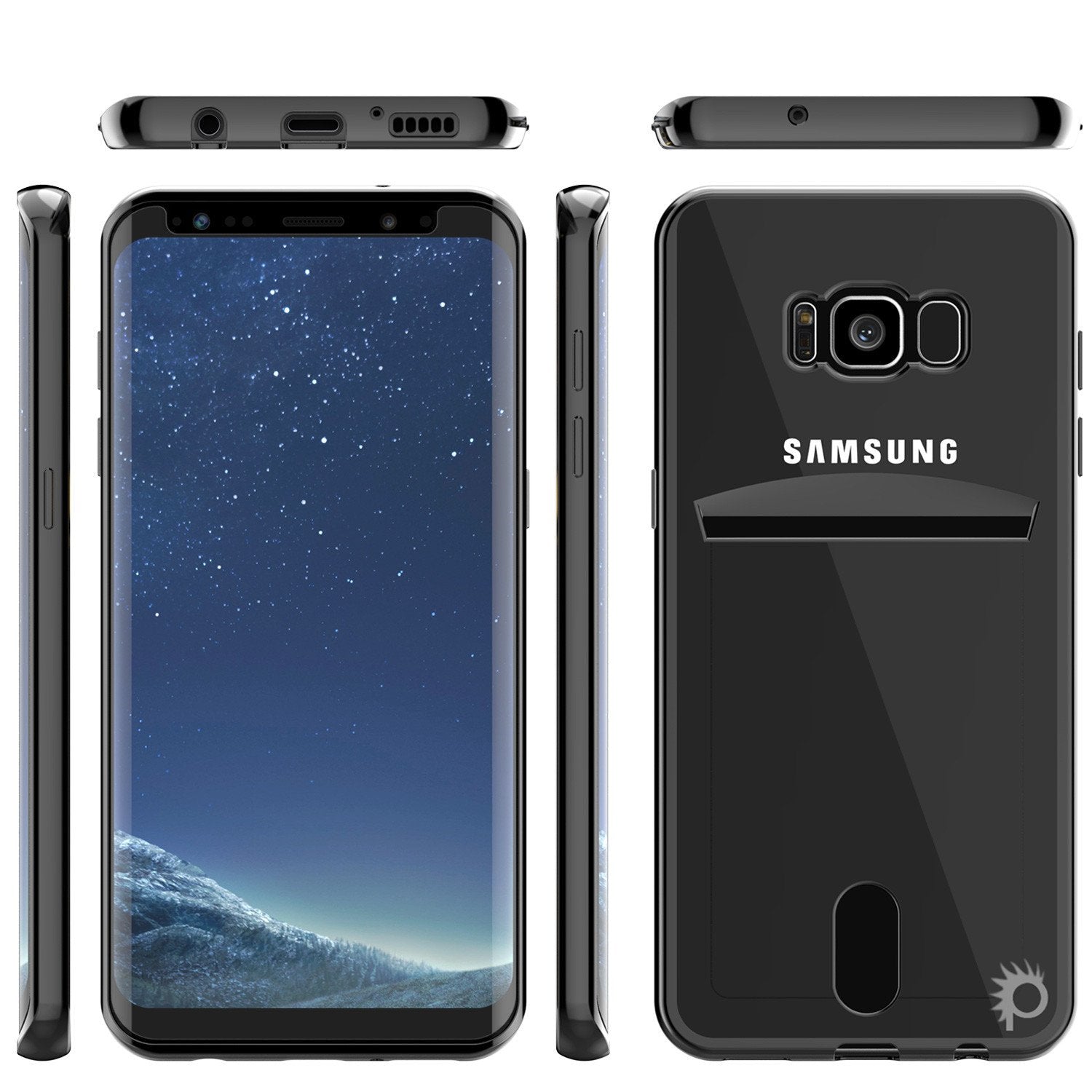 Galaxy S8 Plus Case, PunkCase LUCID Black Series Screen Protector