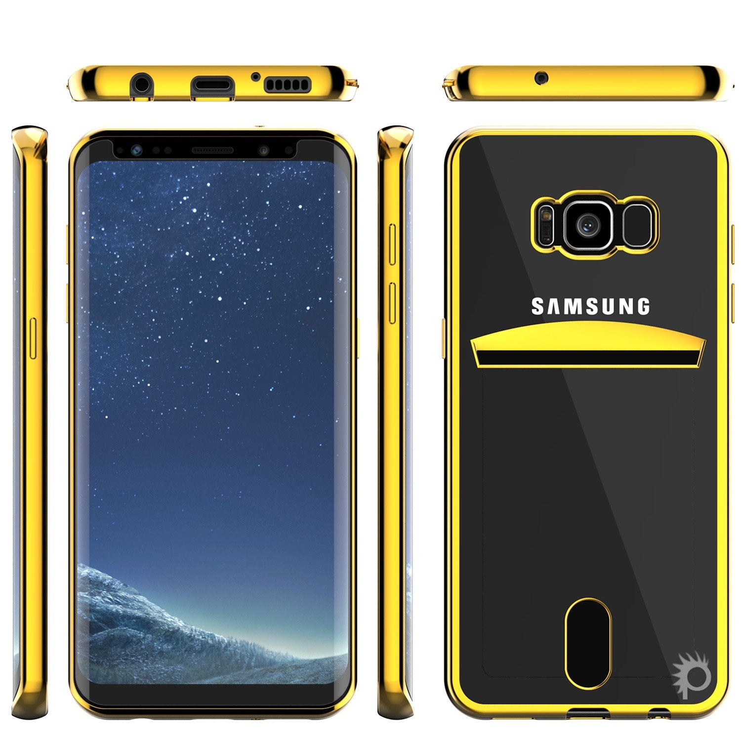 Galaxy S8 Plus Case, PunkCase LUCID Gold Series Screen Protector