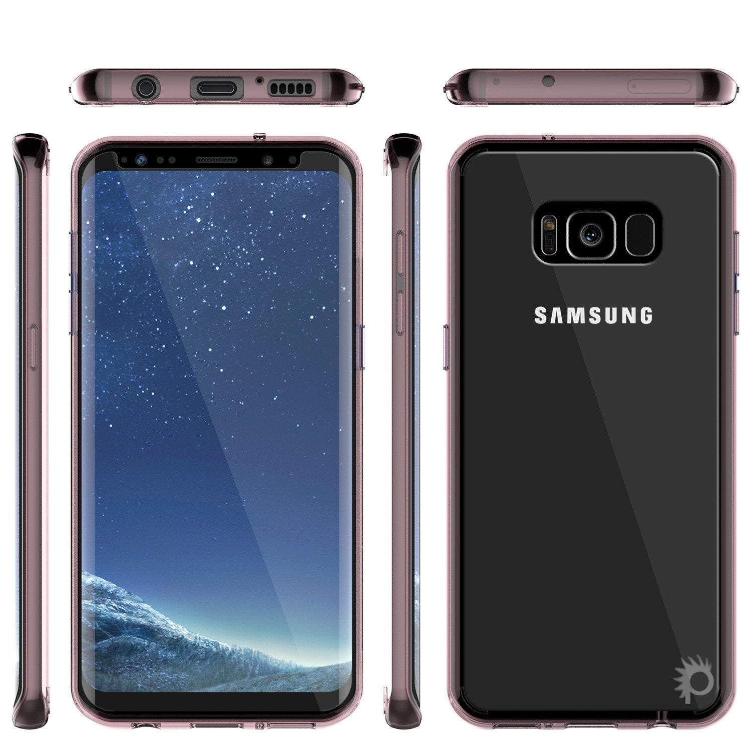 Galaxy S8 Plus Punkcase LUCID 2.0 Series Clear Back Case, CRYSTAL PINK