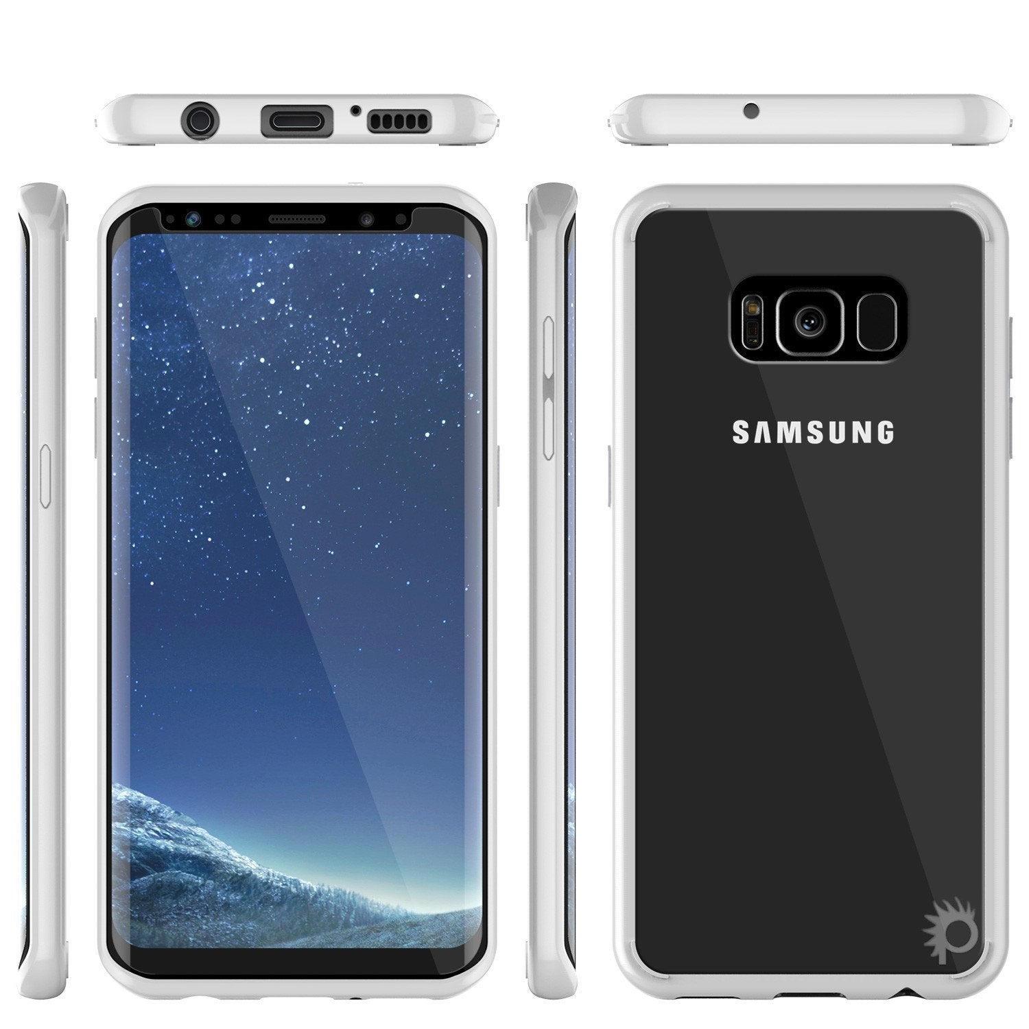 Galaxy S8 Case Punkcase [LUCID 2.0 Series] [Slim Fit] [WHITE]