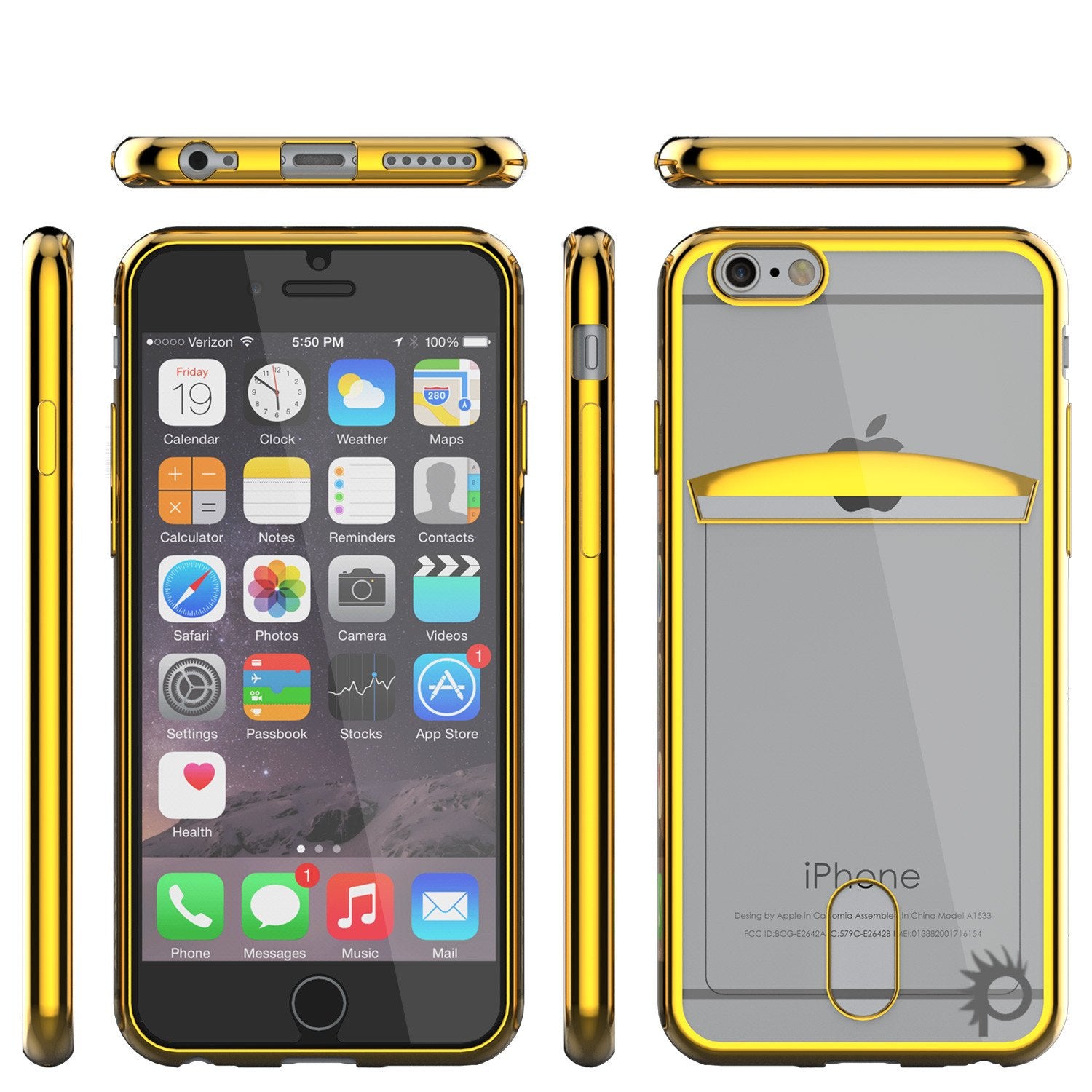 iPhone 6s+ Plus/6+ Plus Case, PUNKCASE® LUCID Gold Series