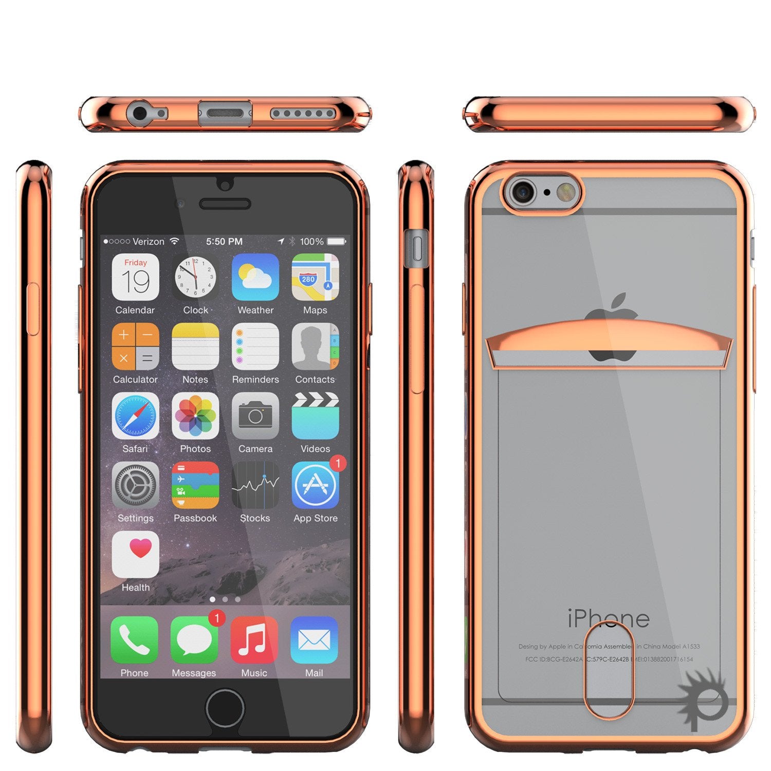 iPhone 6s/6 Case, PUNKCASE® LUCID Rose Gold Series | Card Slot | SHIELD Screen Protector | Ultra fit