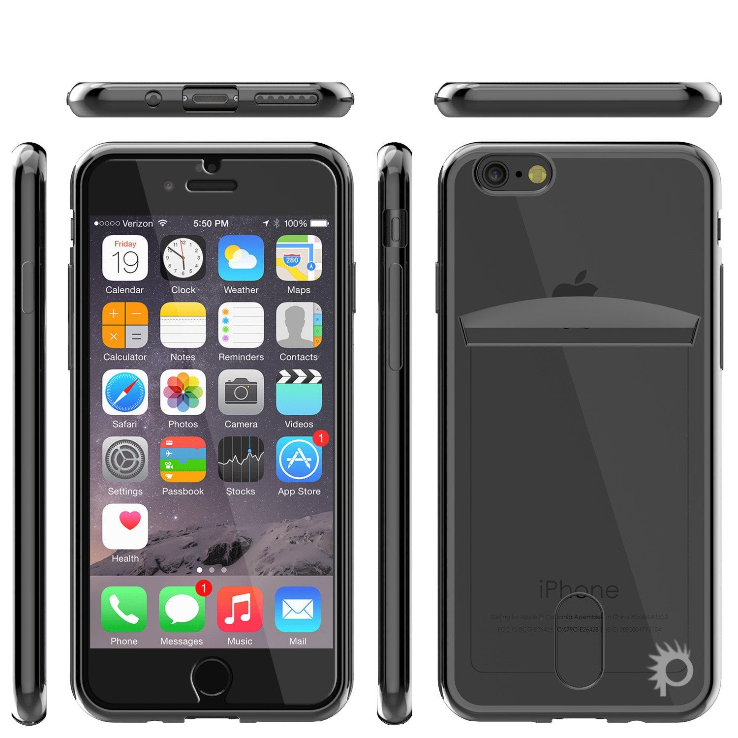iPhone 7 Case, PUNKCASE® LUCID Black Series for iPhone 7 Premium Impact Protective Armor Case Cover | Clear TPU | Lifetime Warranty Exchange | PUNK SHIELD Screen Protector | Ultra Fit