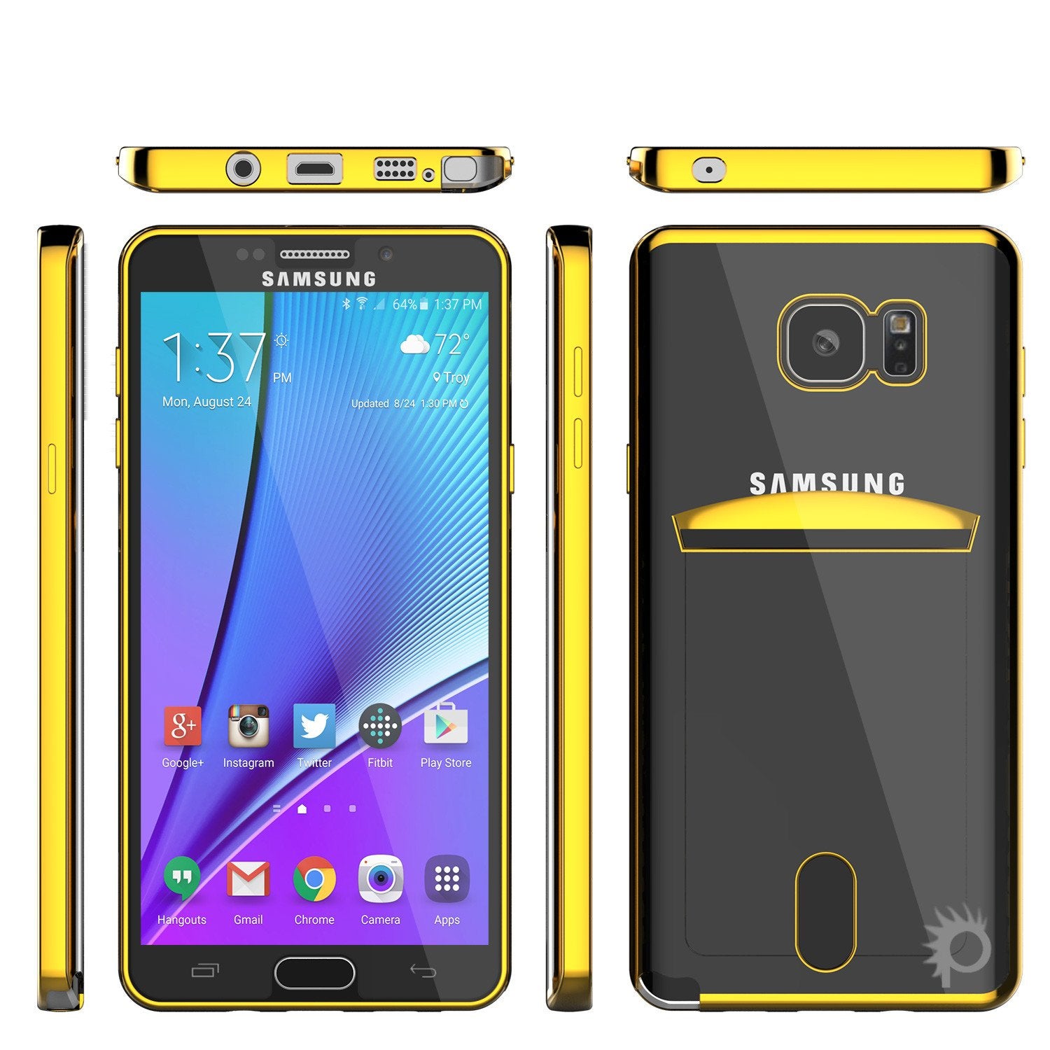 Galaxy Note 5 Case, Punkcase® Lucid Gold Series Protector Case