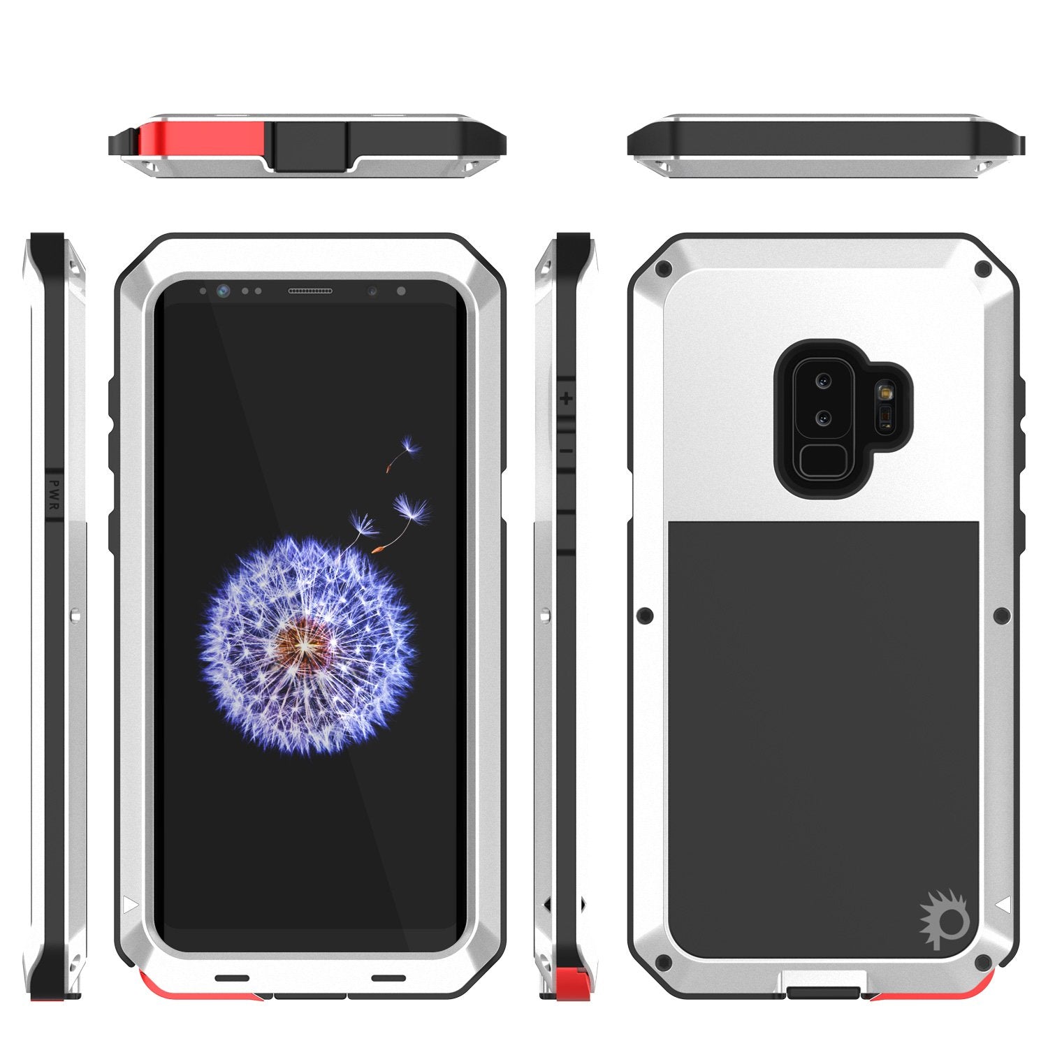 Galaxy S9 Plus Metal PunkCase Heavy Duty Military Grade Rugged, White