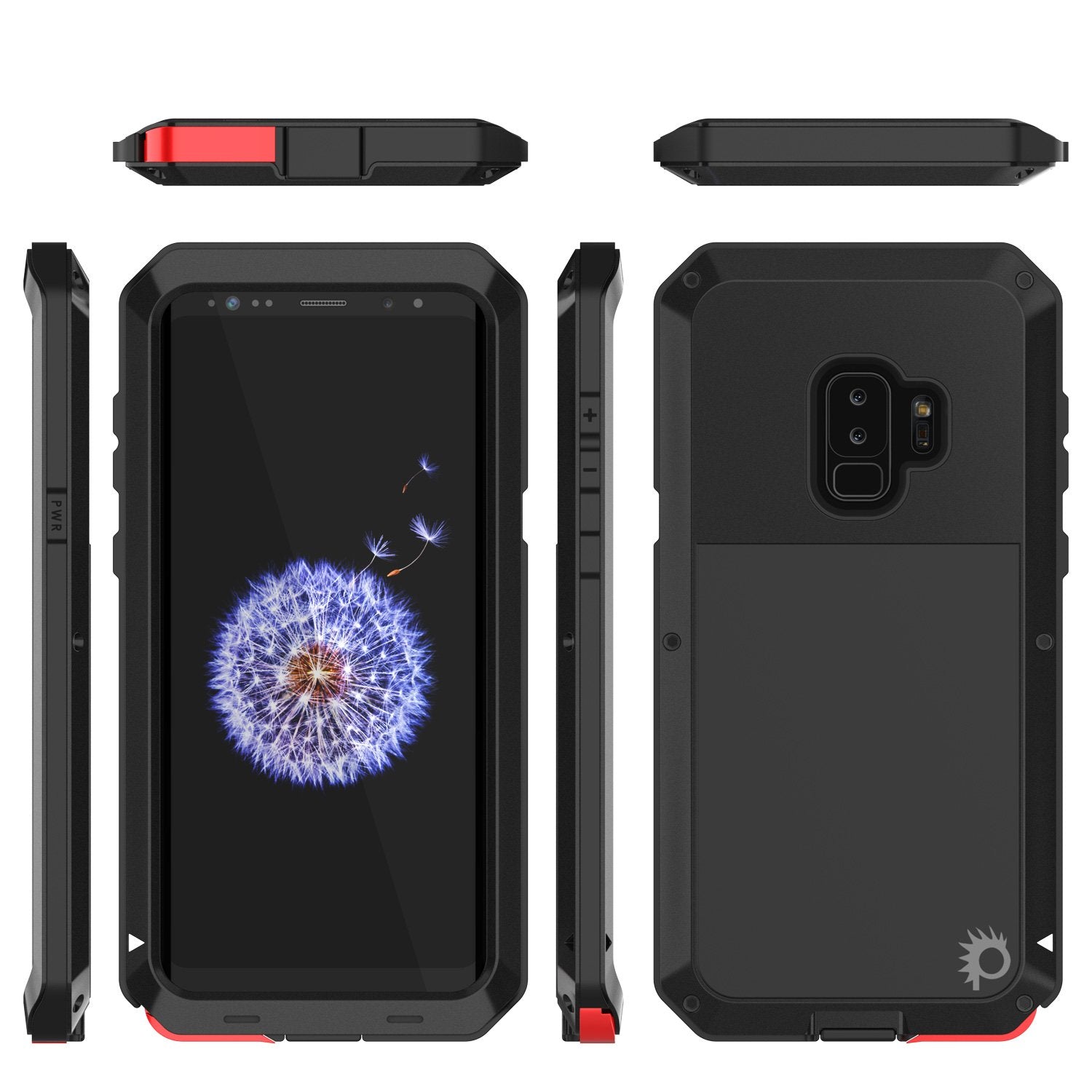 Galaxy S9 Plus Metal Case, Heavy Duty Military Grade Rugged Case,Black