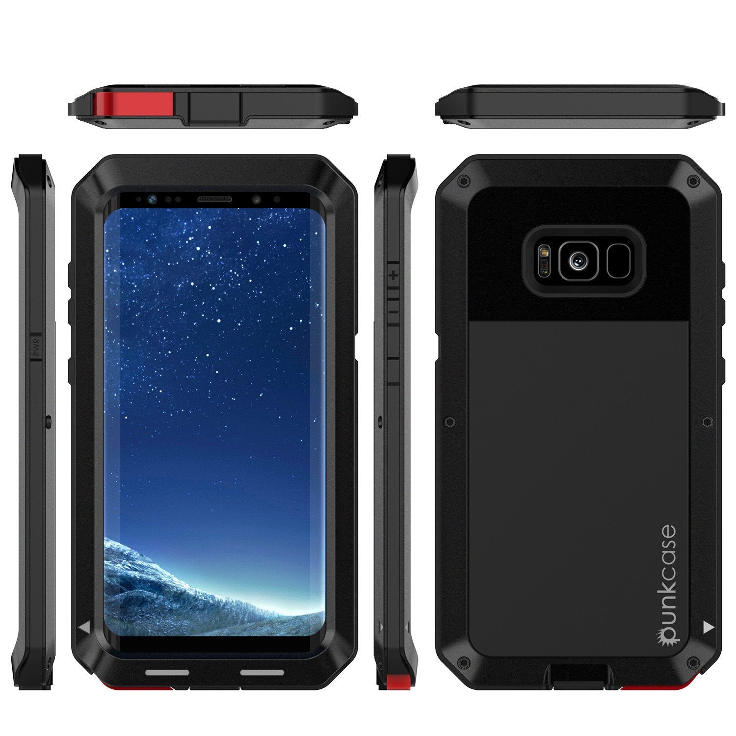 Galaxy S8 Metal Case, Heavy Duty Military Grade Rugged Cover [BLACK]