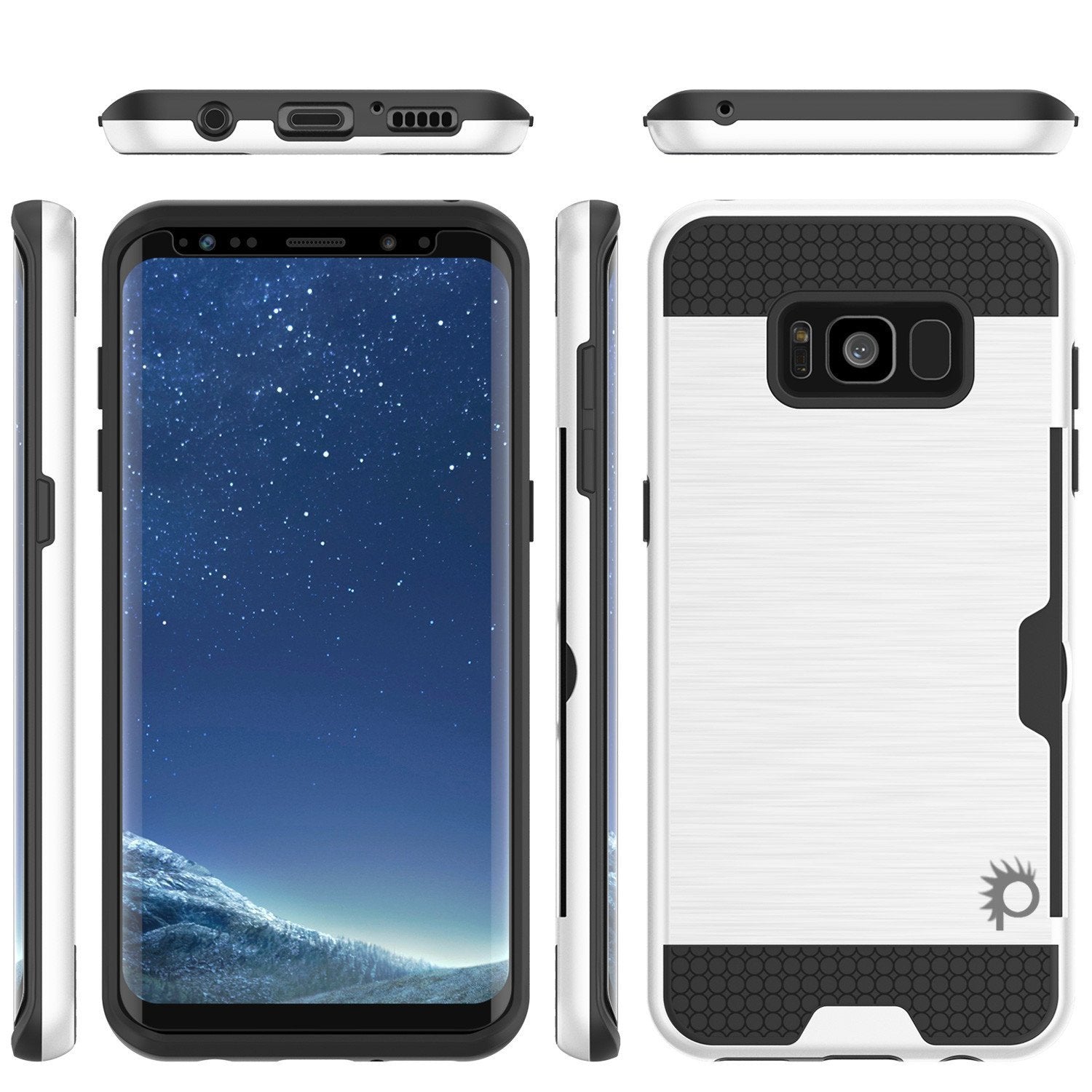 Galaxy S8 Case, PUNKcase [SLOT Series] [Slim Fit] [White]