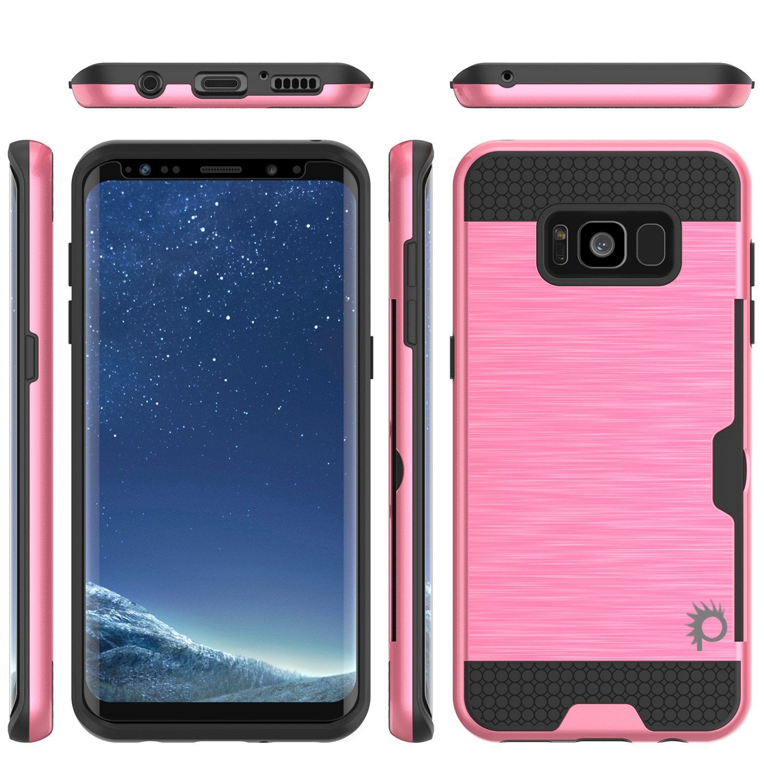 Galaxy S8 Plus Punkcase SLOT Series Dual-Layer Armor Cover, Pink