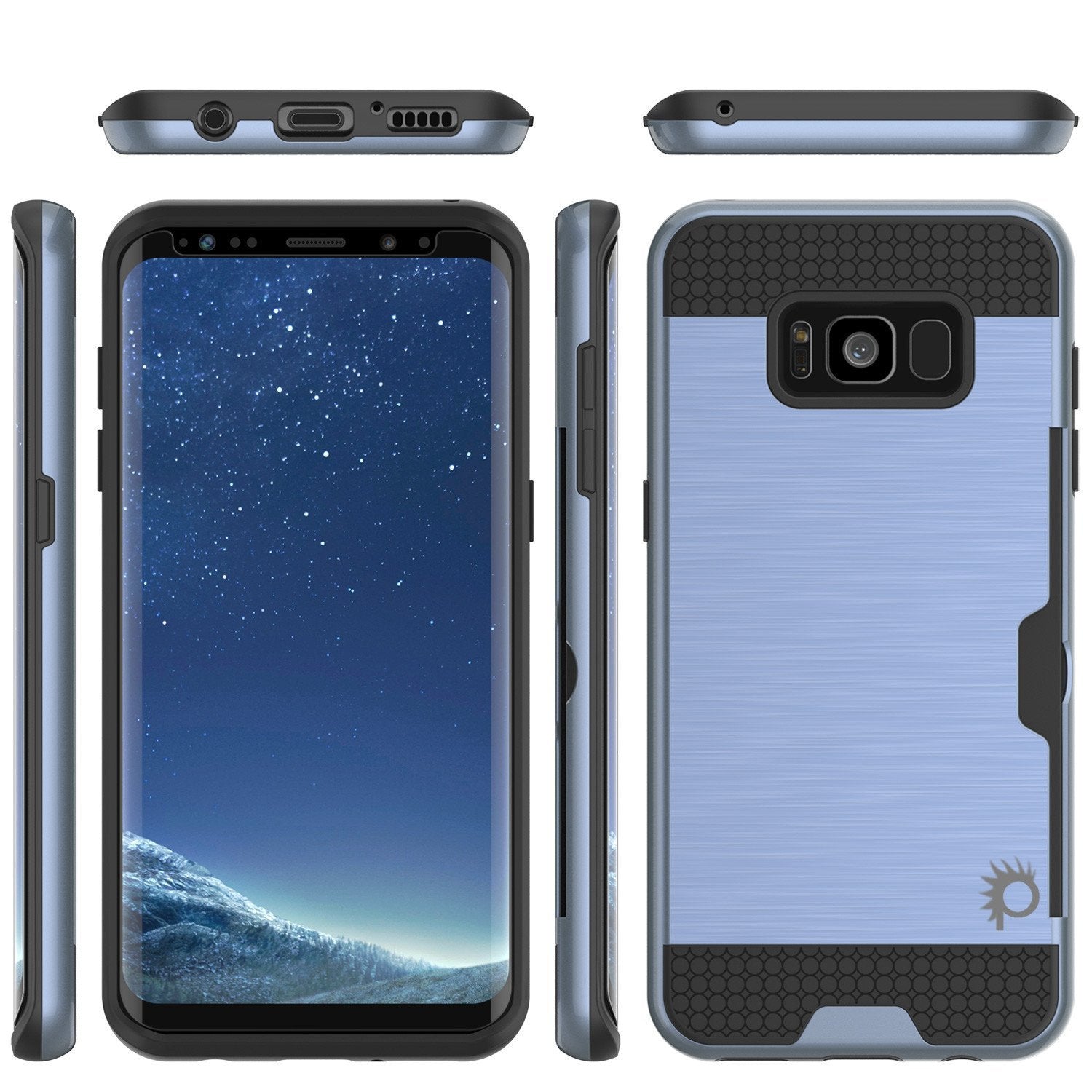 Galaxy S8 Plus Punkcase SLOT Series Dual-Layer Armor Cover, Navy