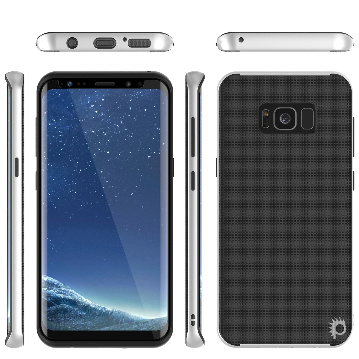 Galaxy S8 Plus PunkCase Stealth Hybrid 3-Piece Dual Layer Case, White