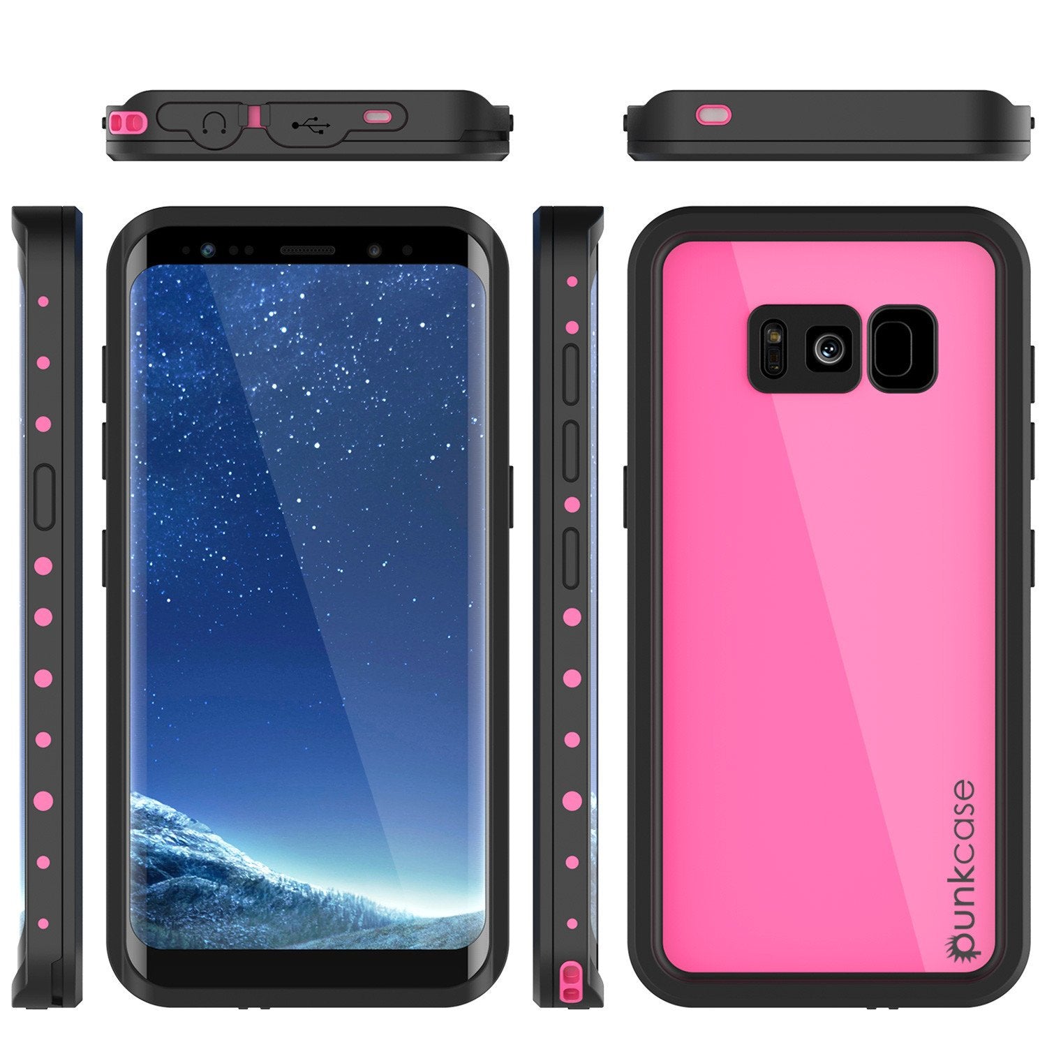 Galaxy S8 Plus  Case, Punkcase StudStar Series Slim Fit [Pink]