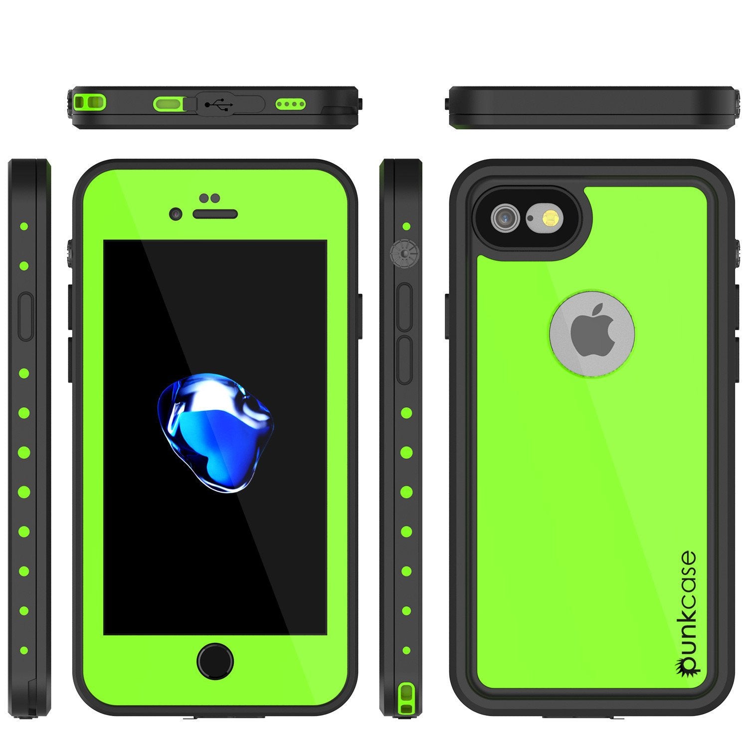 iPhone 7 Waterproof Case, Punkcase [Black] [StudStar Series] [Slim Fit] [IP68 Certified] [Shockproof] [Dirtproof] [Snowproof] Armor Cover for Apple iPhone 7 & 7s