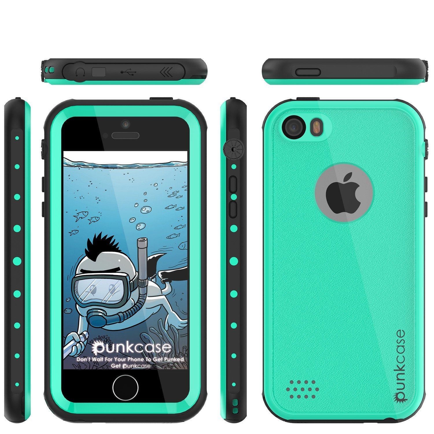 iPhone SE/5S/5 Waterproof Case, PunkCase StudStar Teal Shock/Dirt/Snow Proof | Lifetime Warranty